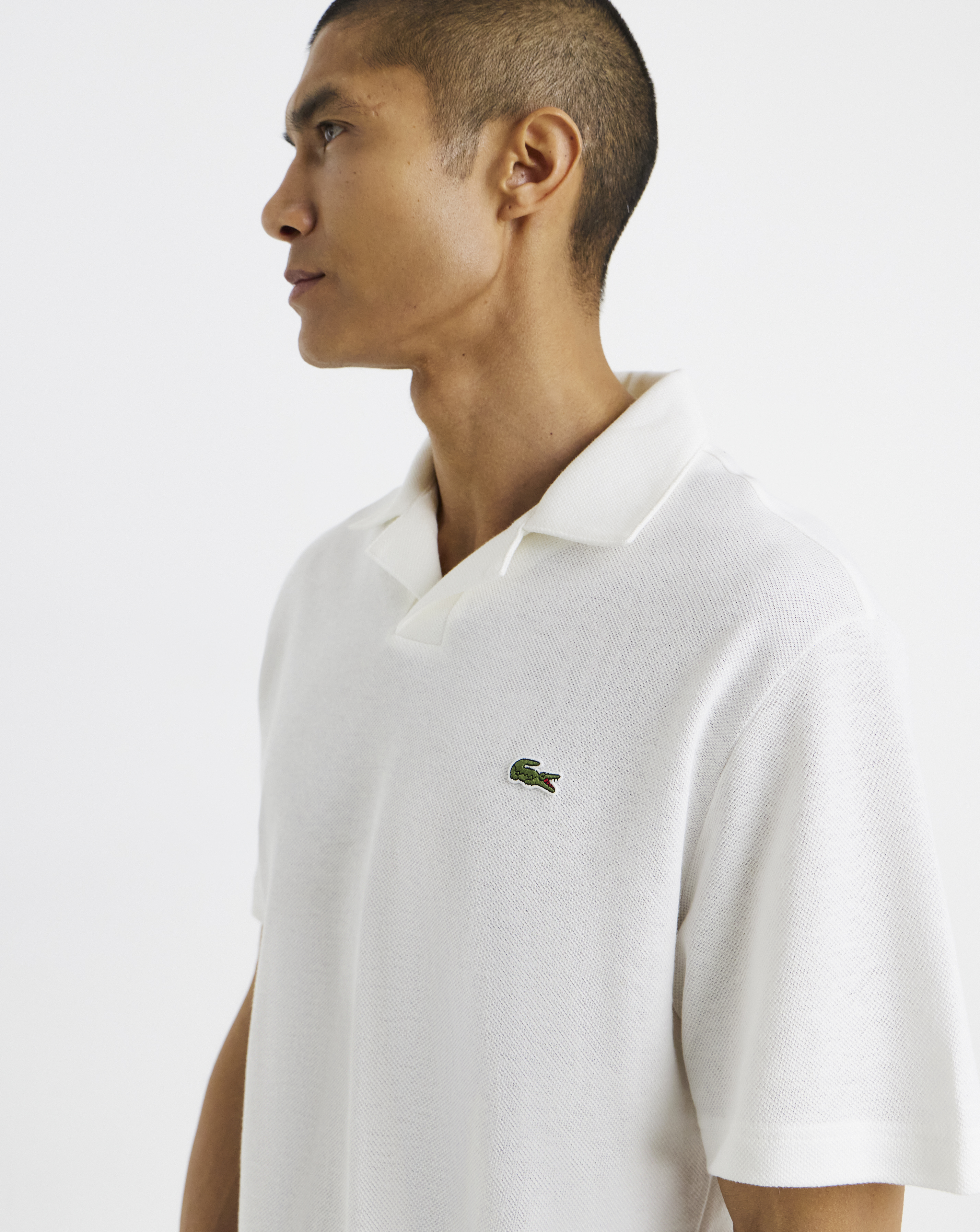 Lacoste Men's Polo Shirt 2XL49 White Linen Blend