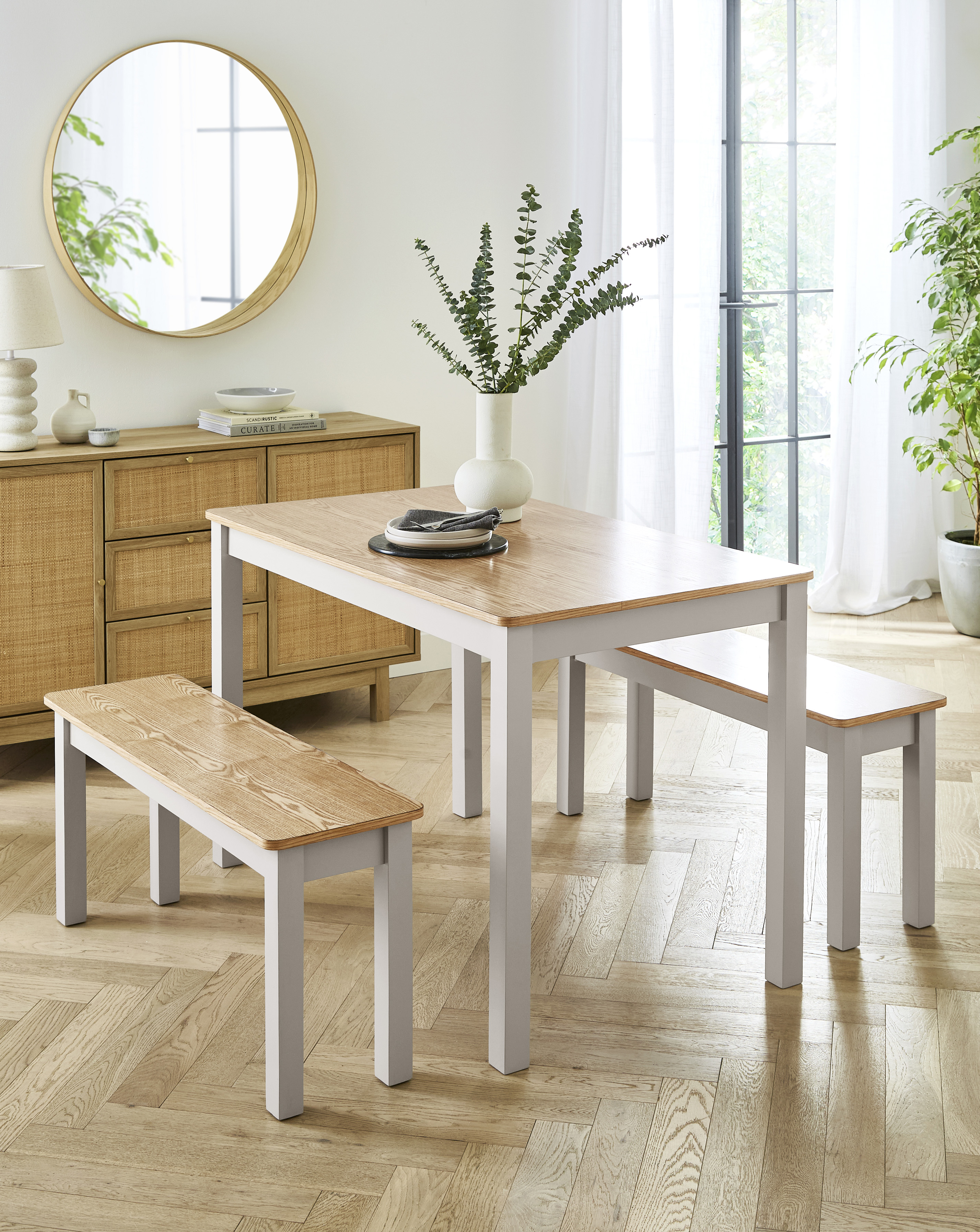 Delilah Compact Dining bench Set