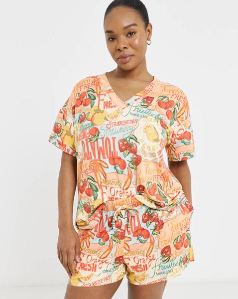 Figleaves Fruit Shortie Pyjama Set
