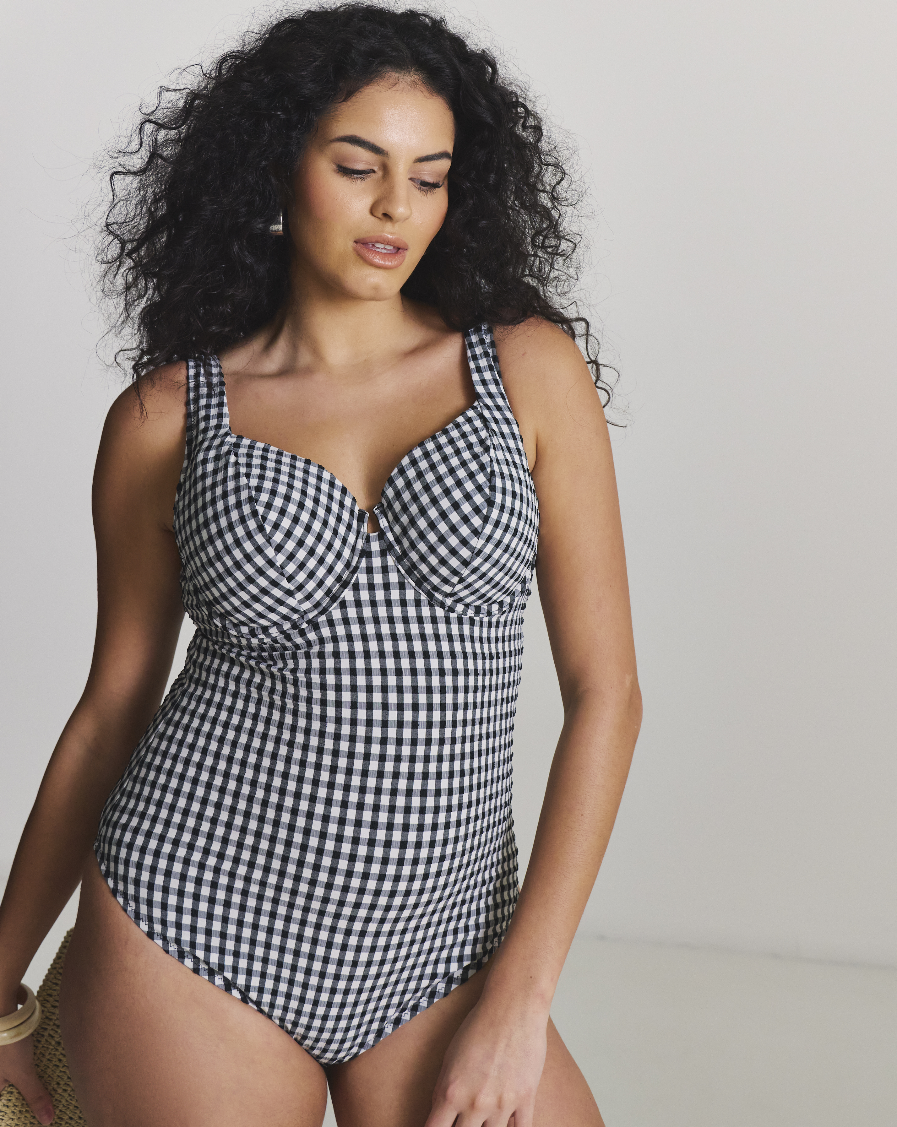 New In - Magisculpt Gingham Underwired Swimsuit