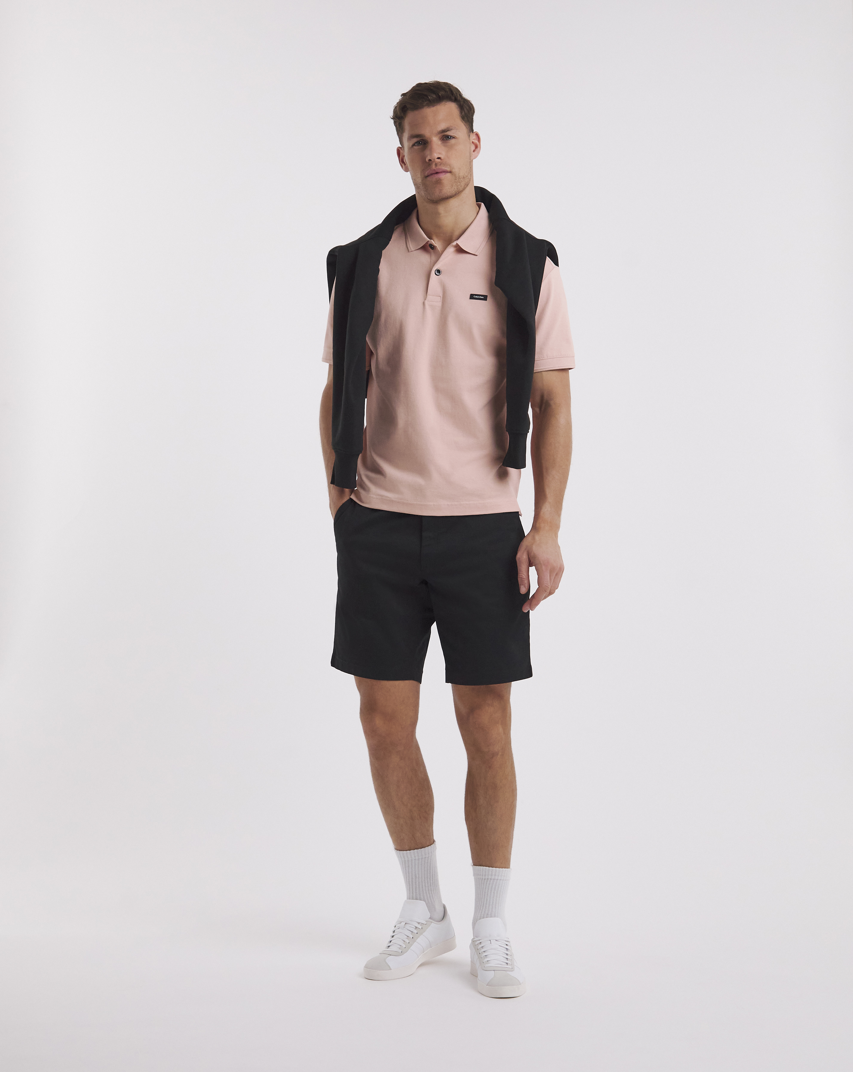 Calvin Klein Black Slim Belted Short