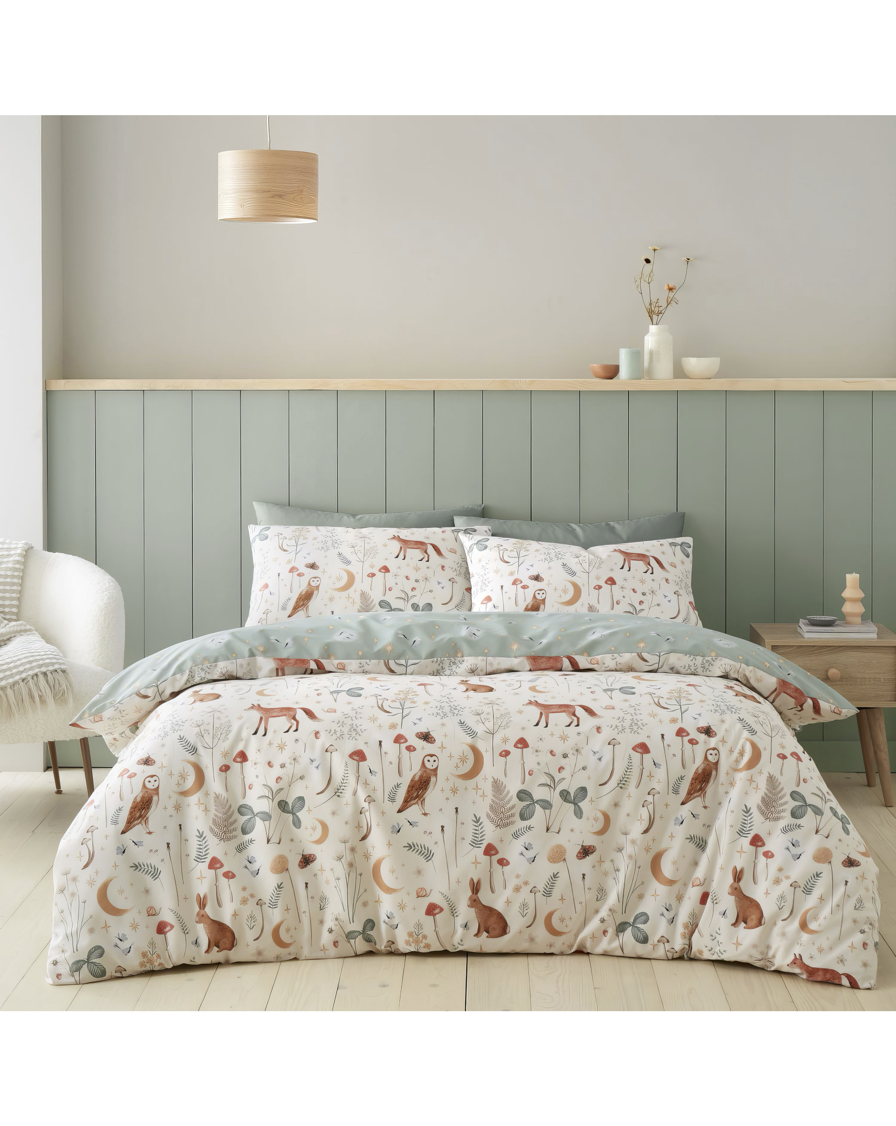 Catherine Lansfield Natural Cl Enchanted Twilight Duvet Set Double
