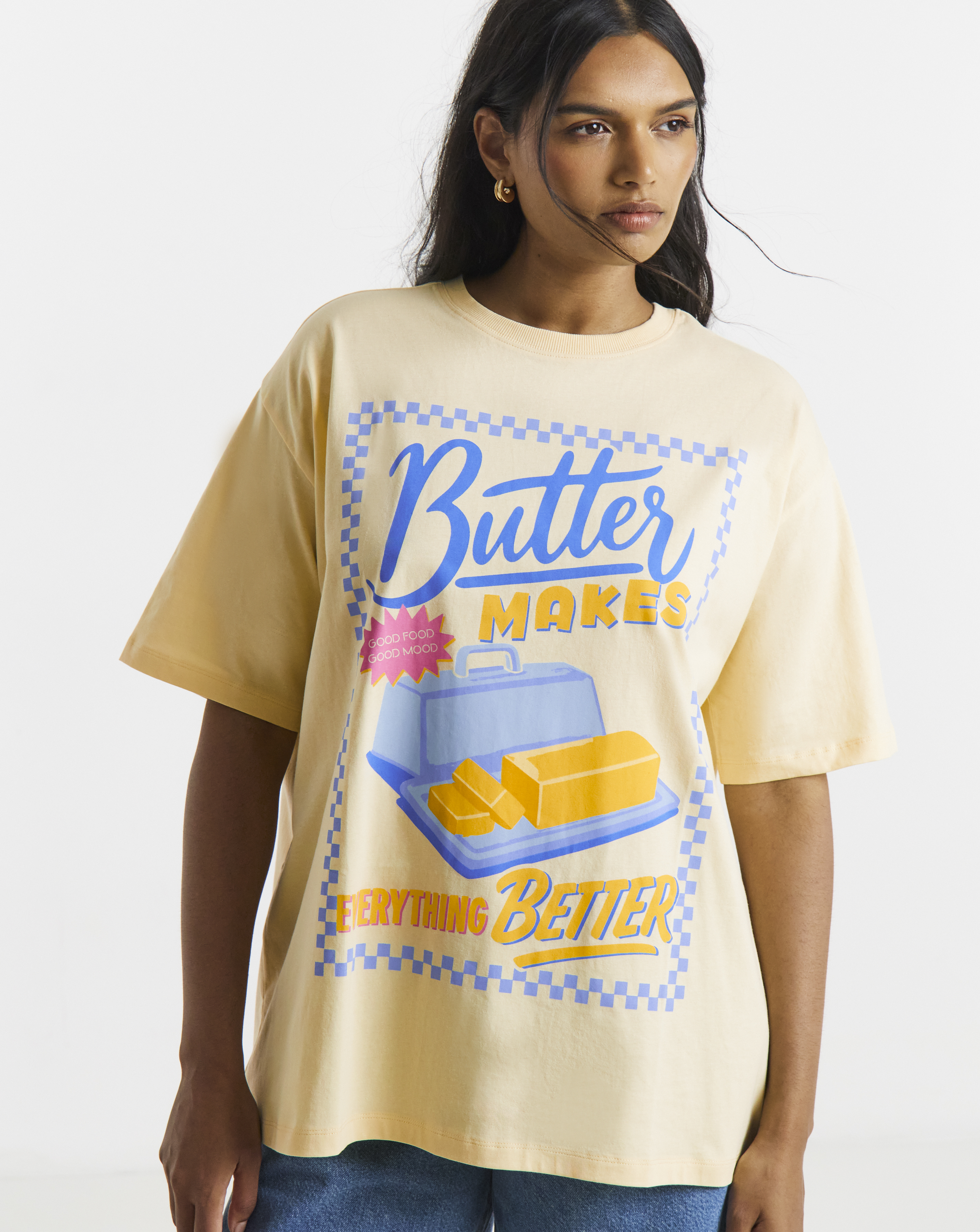 Butter Graphic Oversized T-Shirt