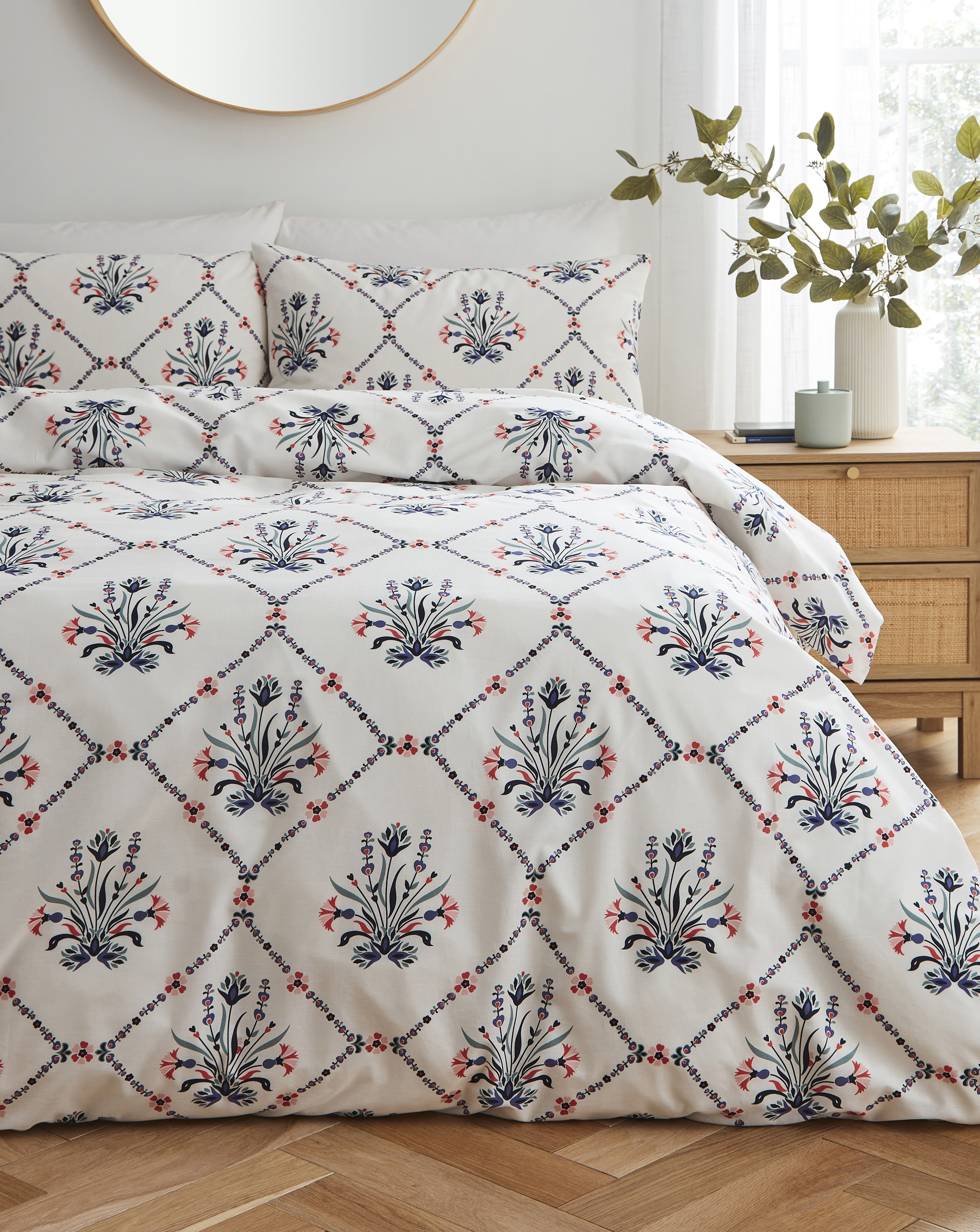 Evelyn Floral Tile Duevt Set