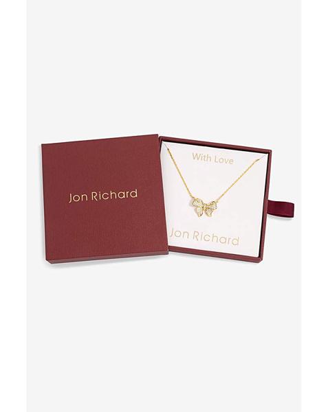 18K Gold Plate Bow Pendant - Gift Box