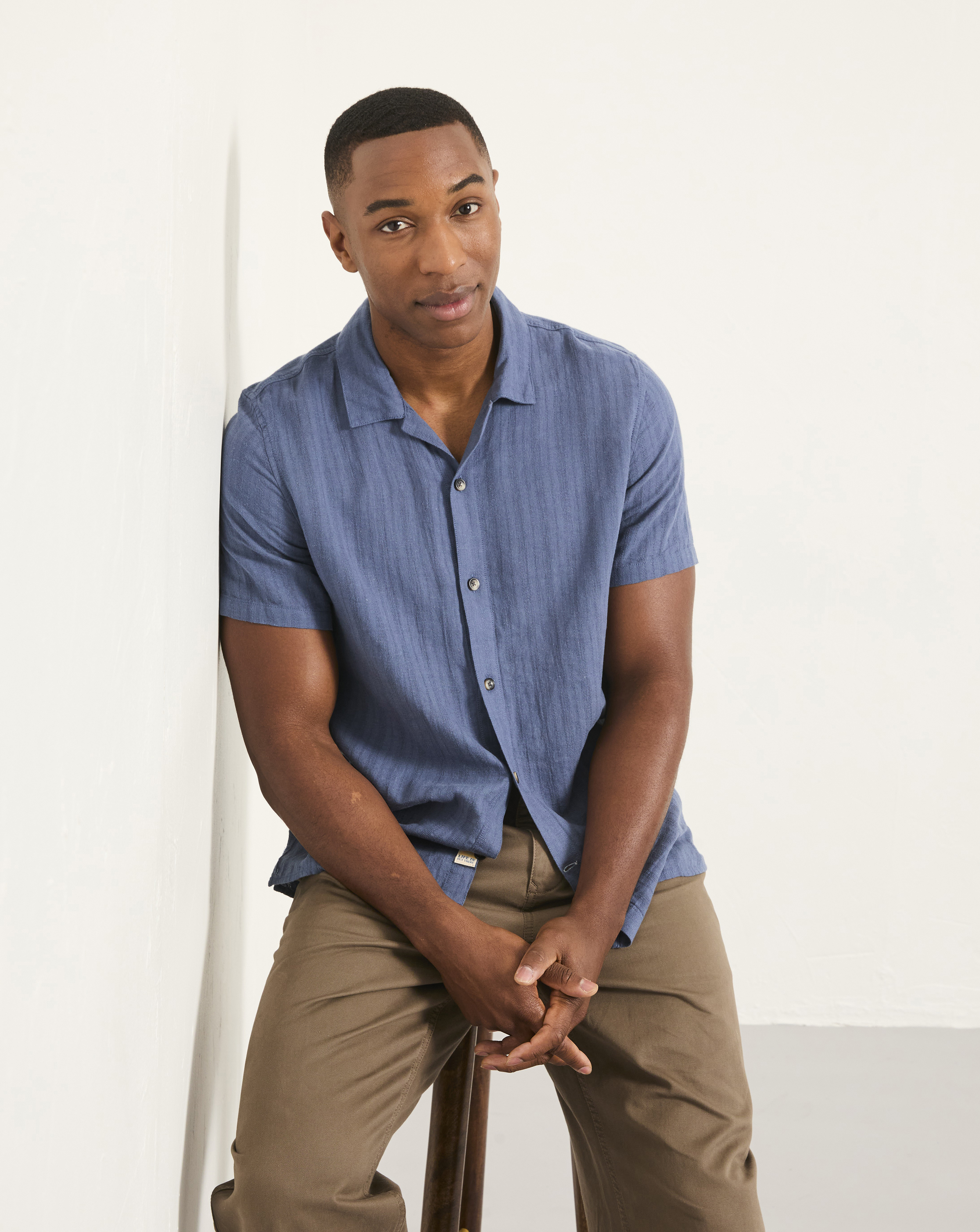 FatFace Bugle Stripe Shirt - Dark Blue