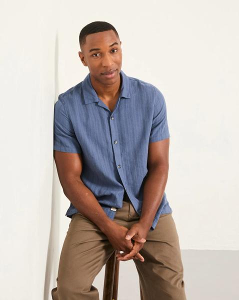 FatFace Bugle Stripe Shirt - Dark Blue
