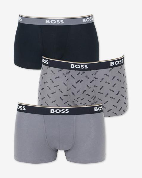 BOSS 3 Pack Trunks - Black/Grey