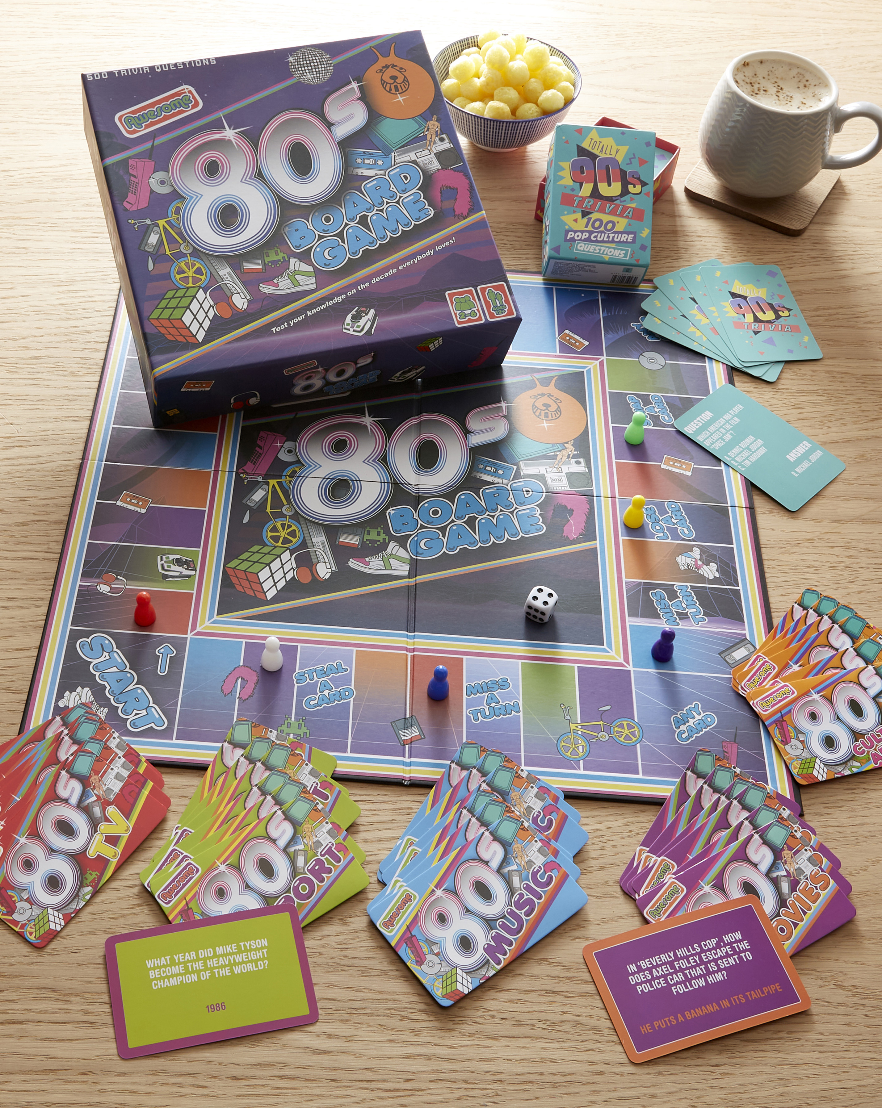 80s Board Game and 90s Trivia Cards