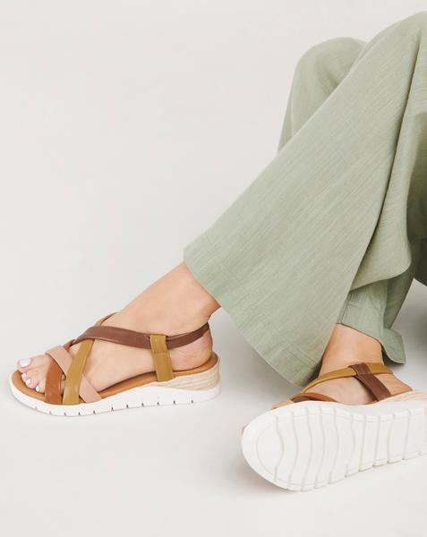 Leather Tubular Sandal EEE Fit