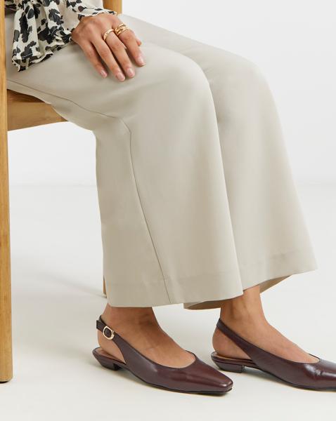 Square Toe Slingbacks Wide