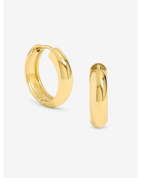 Jon Richard Gold Plated Small Flat Hoops