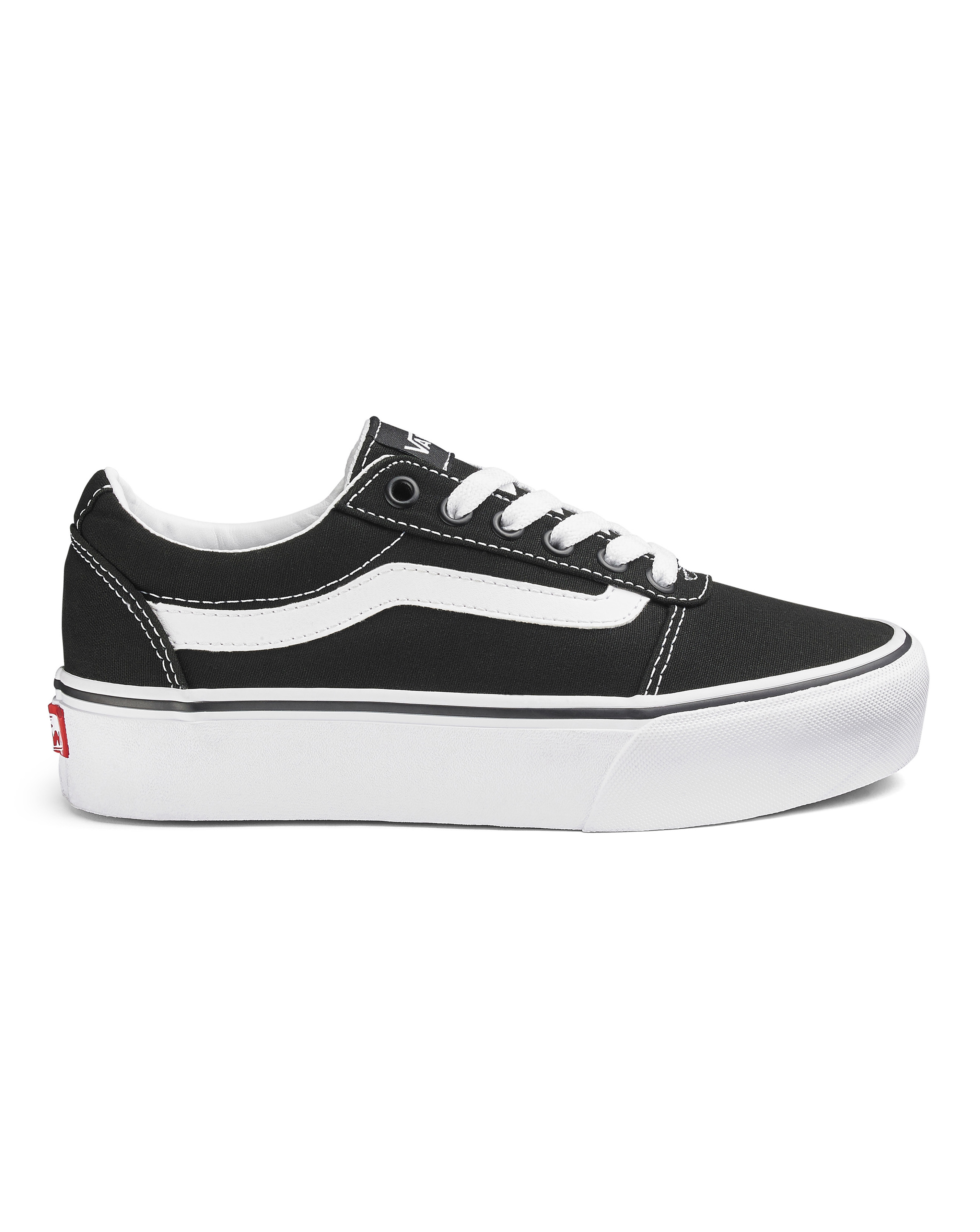 Vans Ward Platform Womens Trainers - Black - Size 4 - Women's