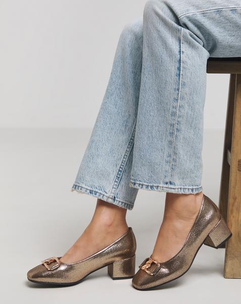 Low Heel Trim Court Shoe Wide Fit