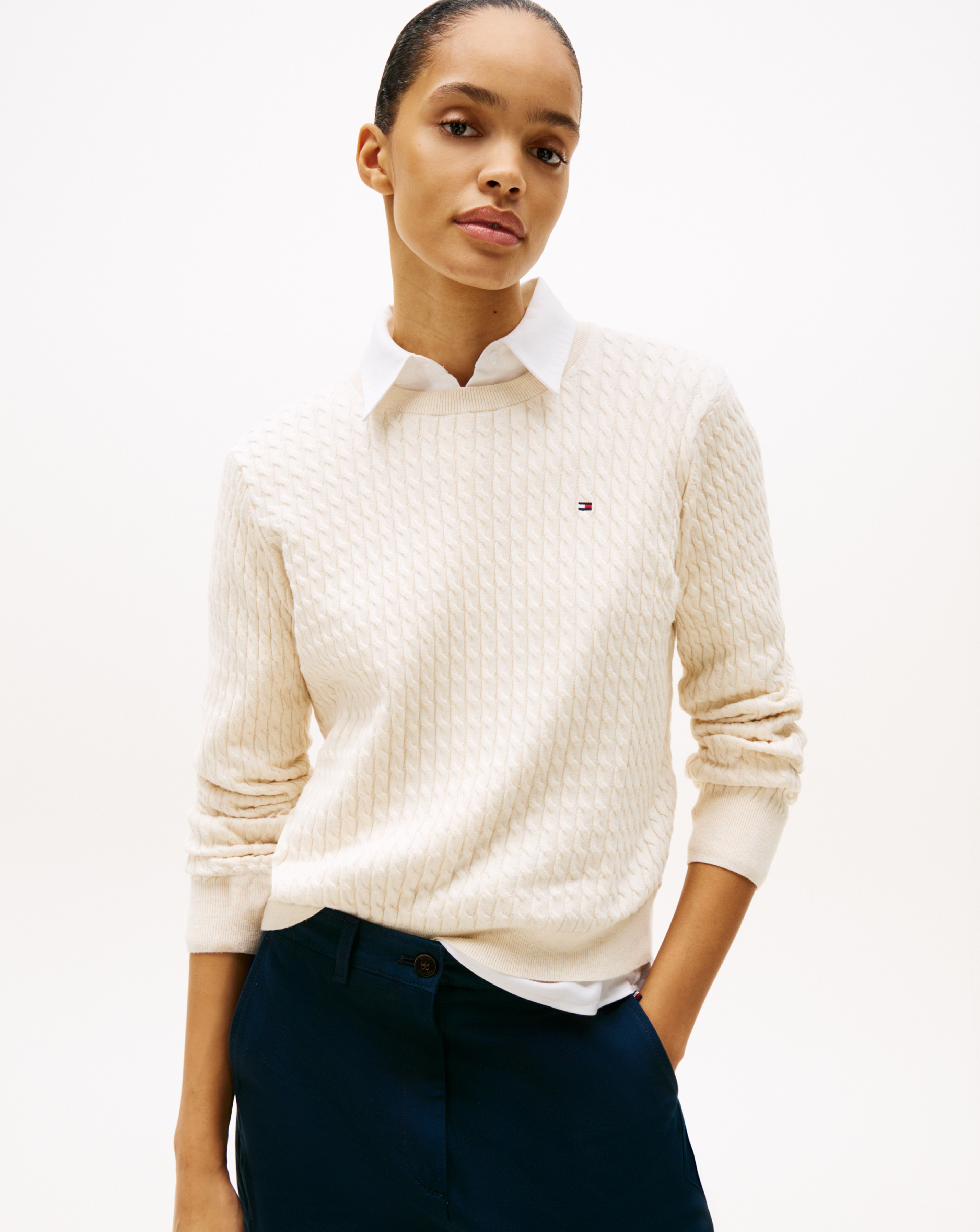 Tommy Hilfiger Women's Jumper XL Cream