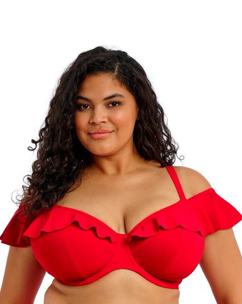ELOMI PLAIN SAILING PLUNGE BIKINI TOP