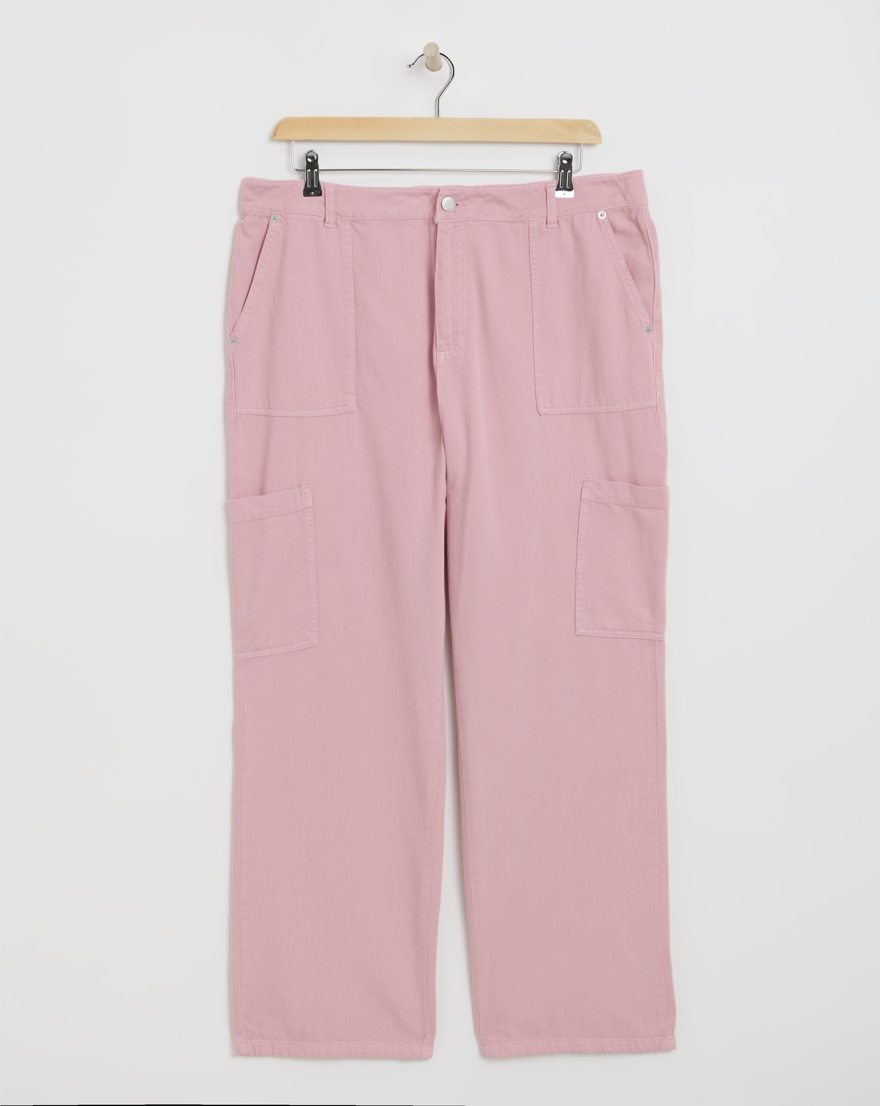Pink - Women's - Pink Cargo Jeans - Size 10R