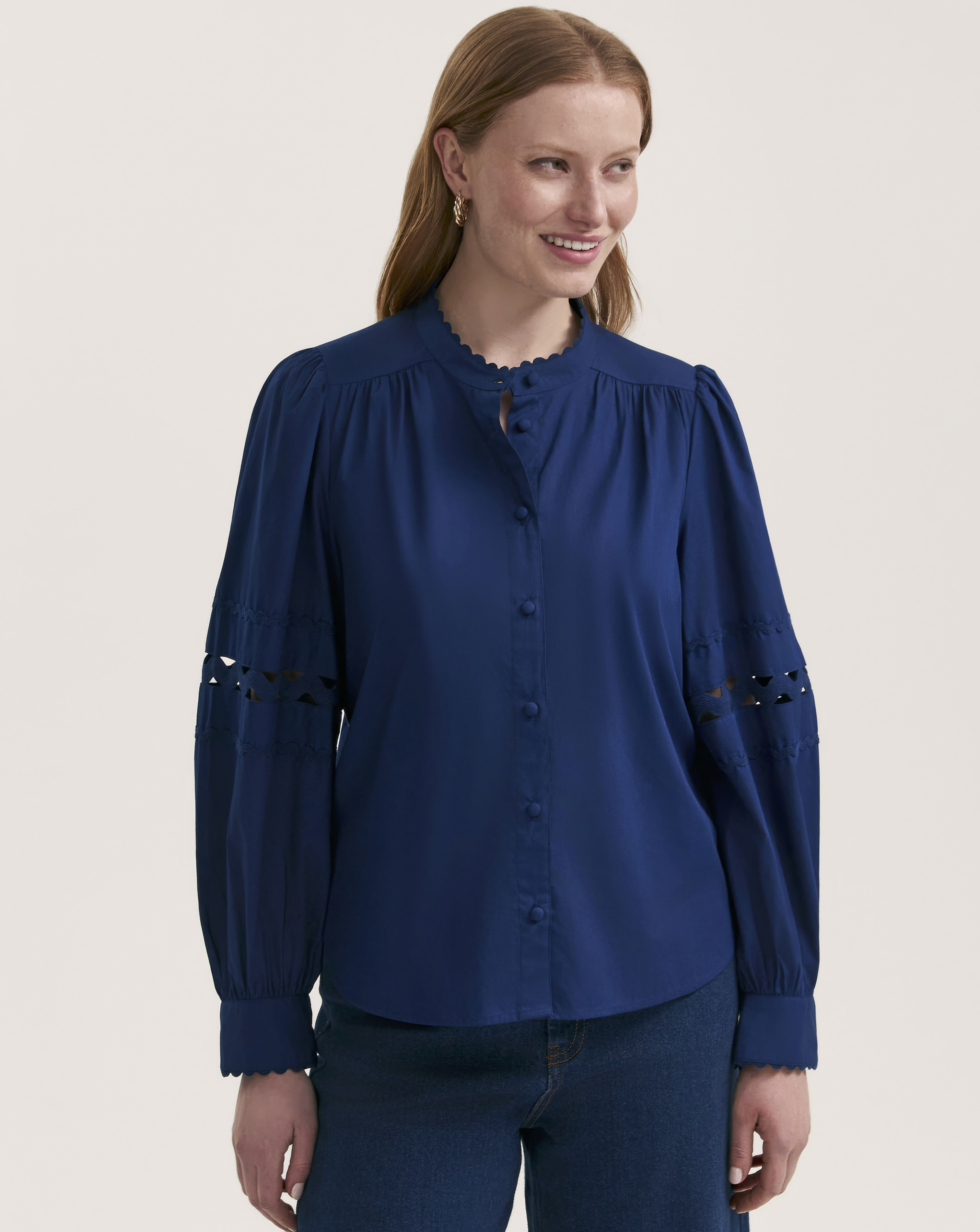 Finery London Balloon Sleeve Shirt