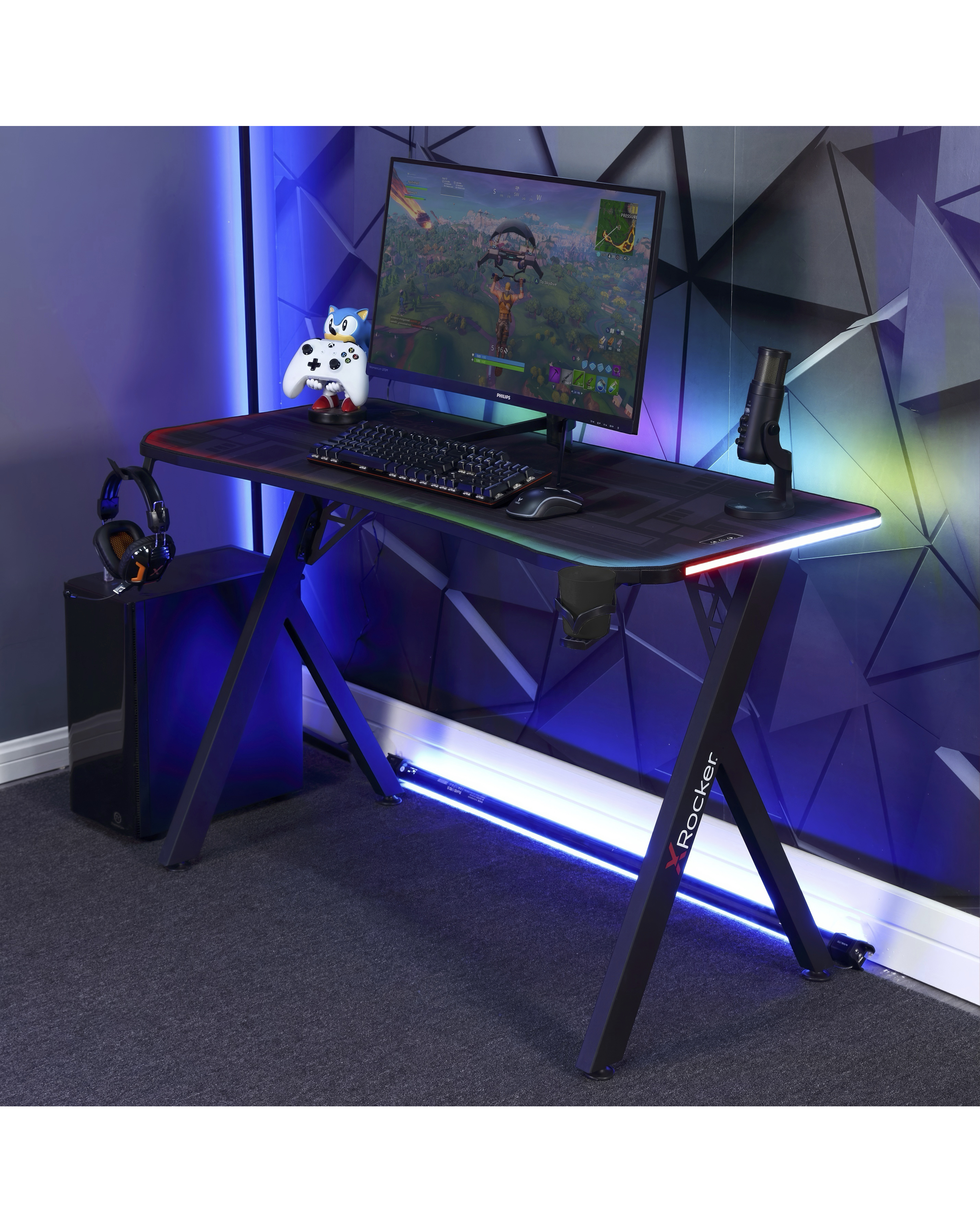 X Rocker Lumio Compact Gaming Desk