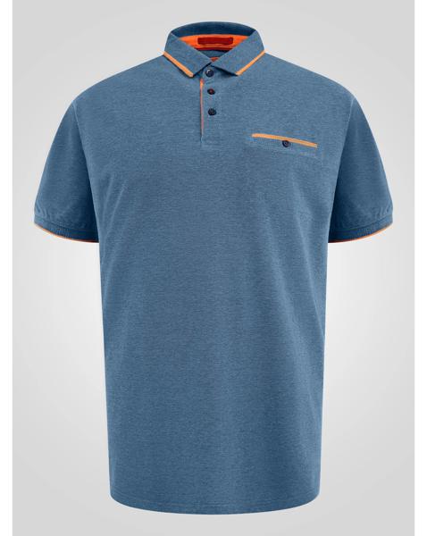D555 Harvey Teal Jacquard Collar Polo