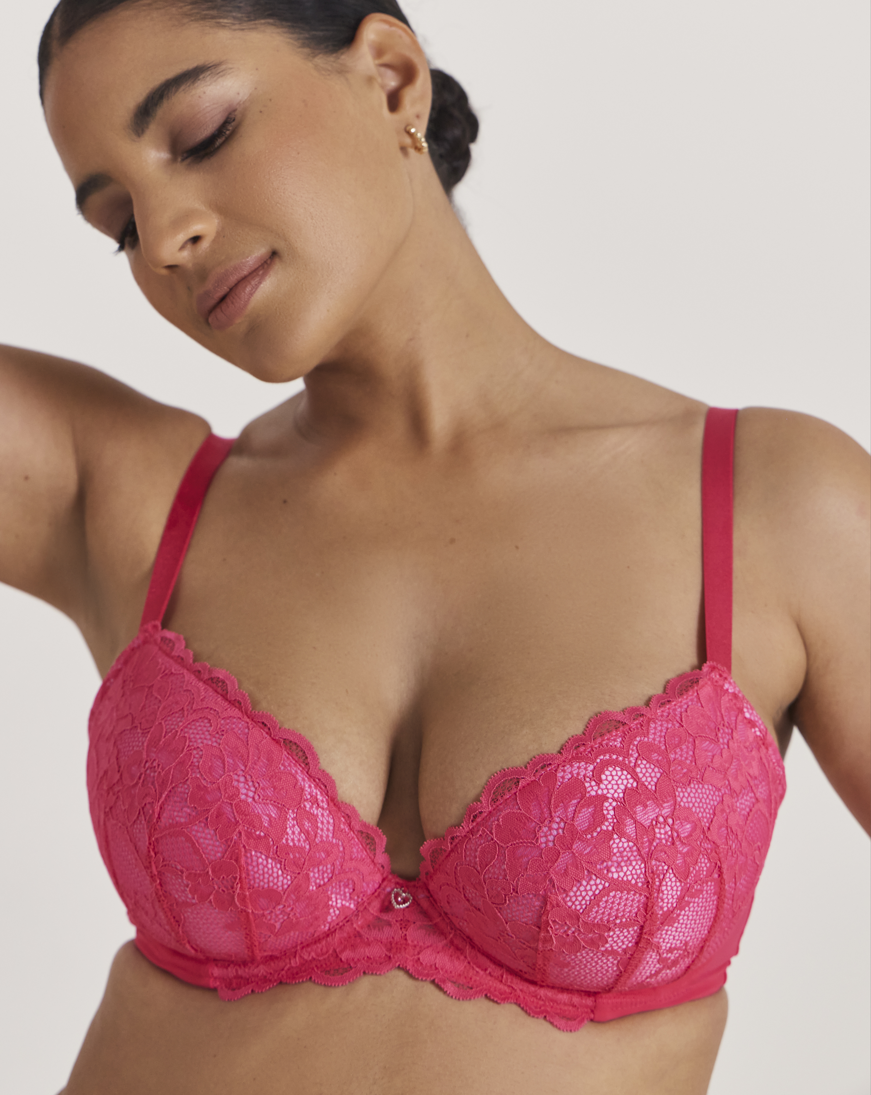 Ann Summers Sexy Lace Plunge Bra DkPink
