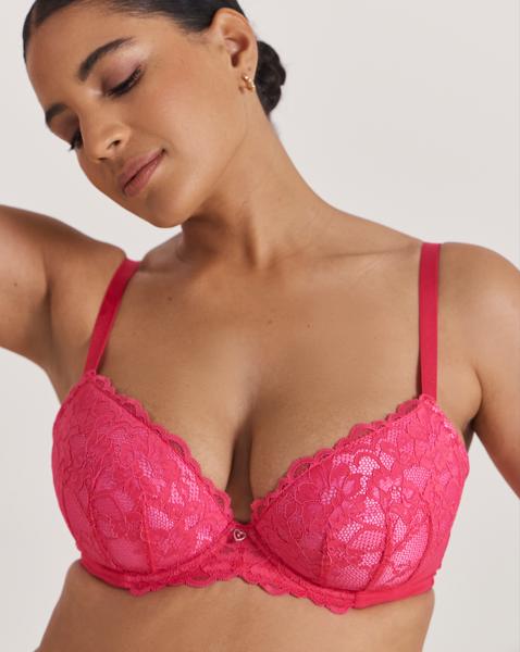 Ann Summers Sexy Lace Plunge Bra DkPink