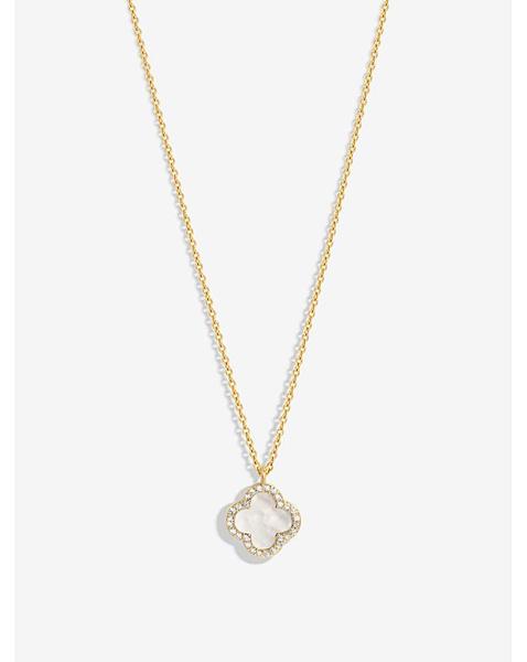 Jon Richard MOP Clover Pendant Necklace