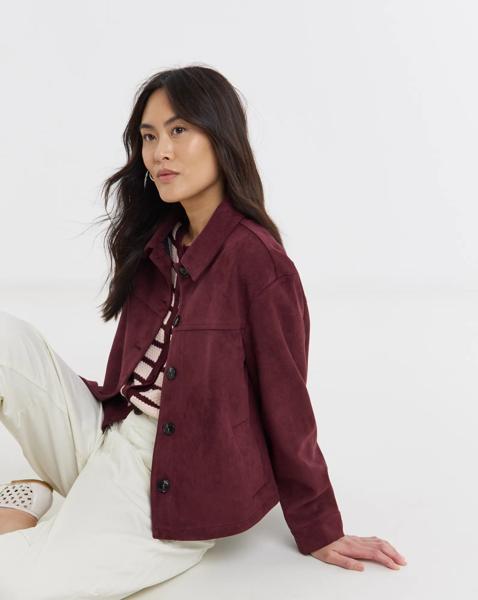 Suedette Trucker Jacket