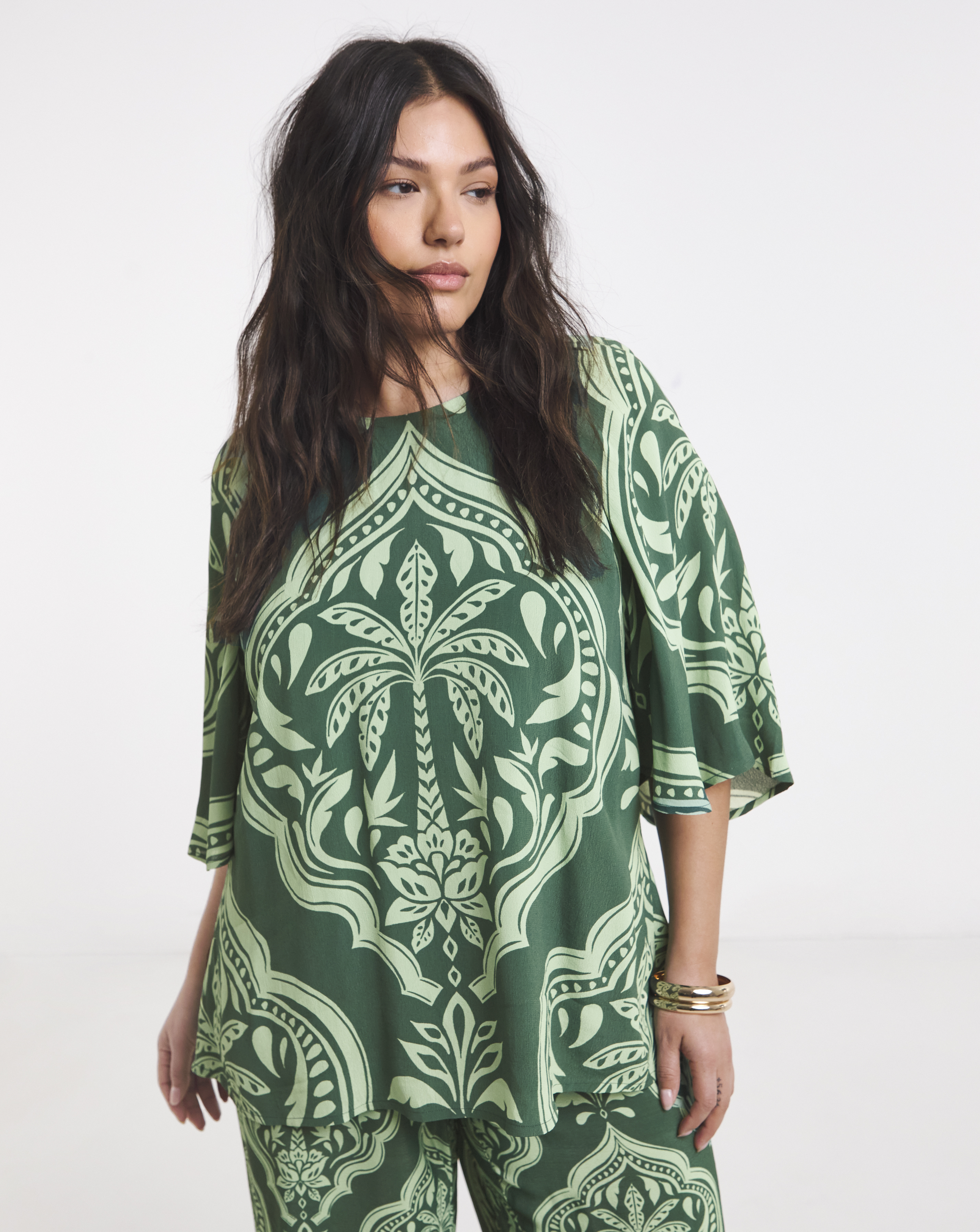 Joanna Hope Printed Blouse