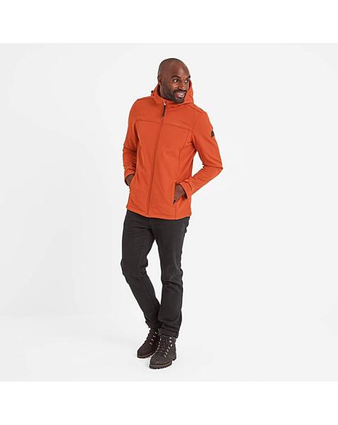 Tog24 Feizor Mens Hooded Softshell - Burnt Orange