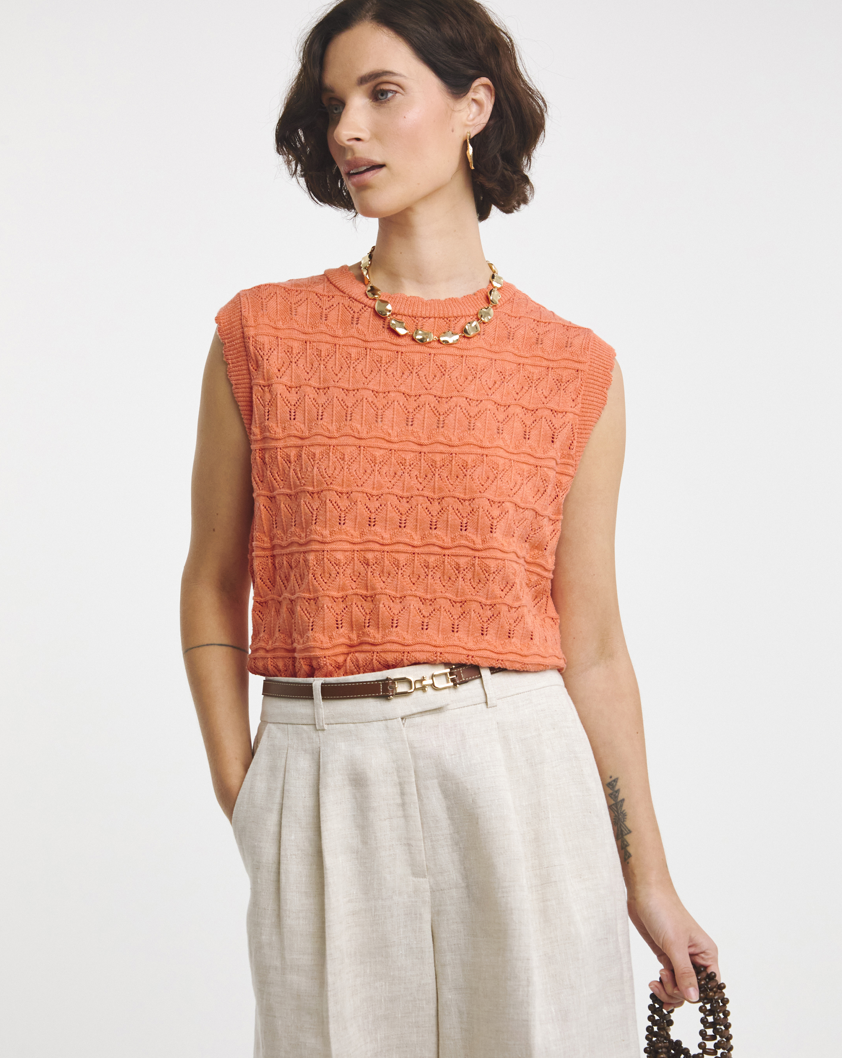 POINTELLE VEST
