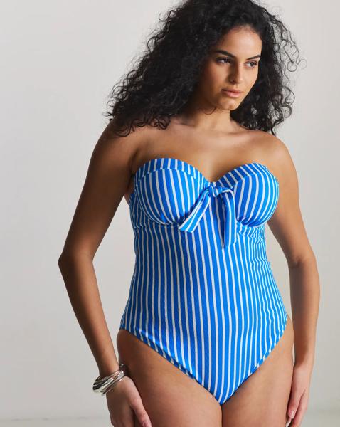 Bandeau Underwired Stripe Swimsuit