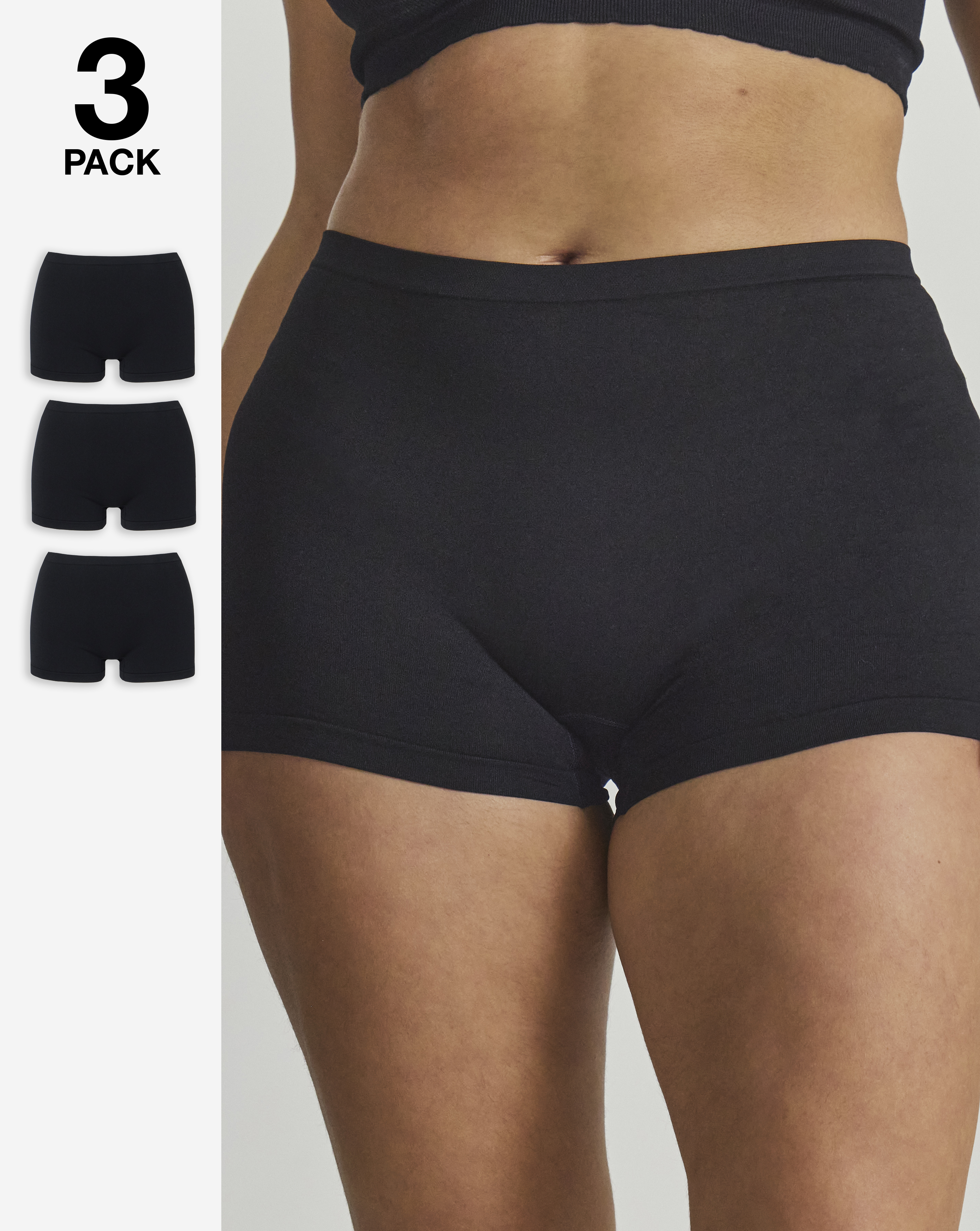 3Pack Seamfree Boy Shorts