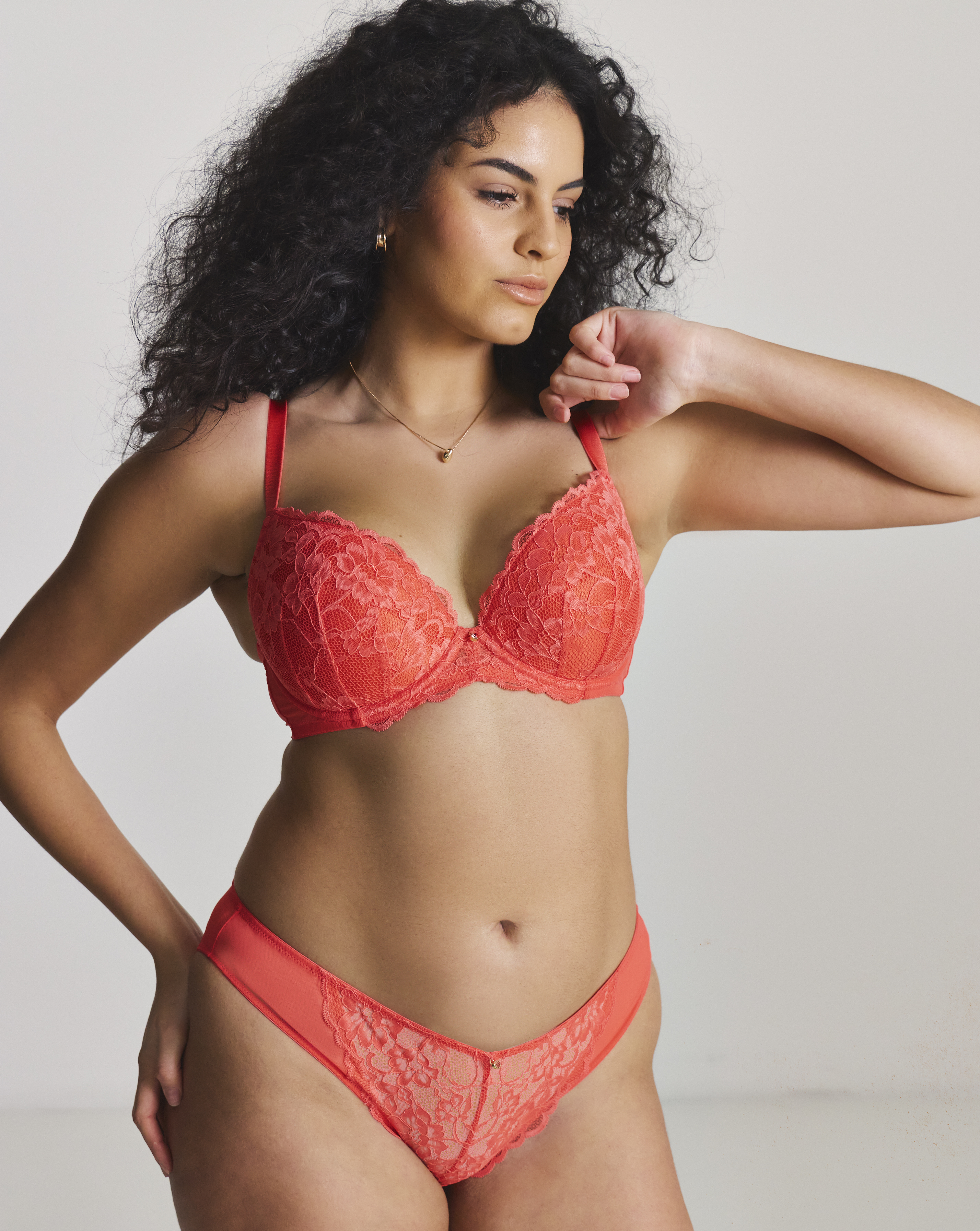 Ann Summers Sexy Lace Brazilian Coral