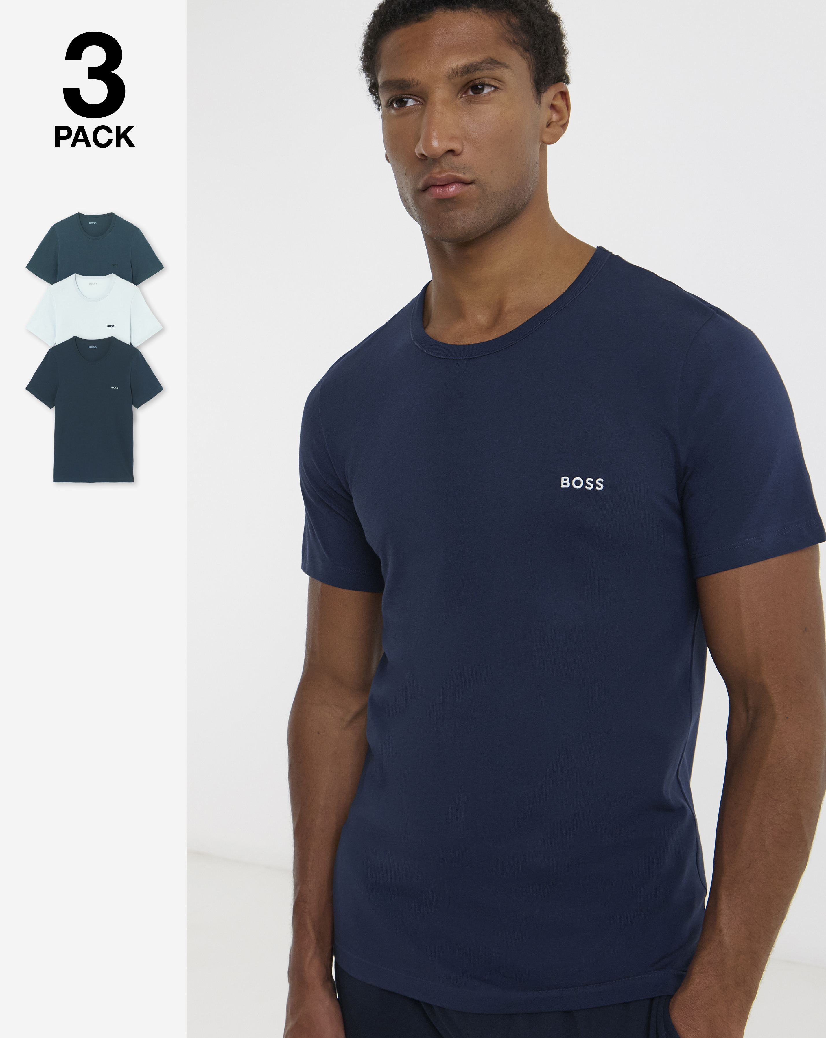 BOSS 3 Pack Lounge T-Shirt - Blue