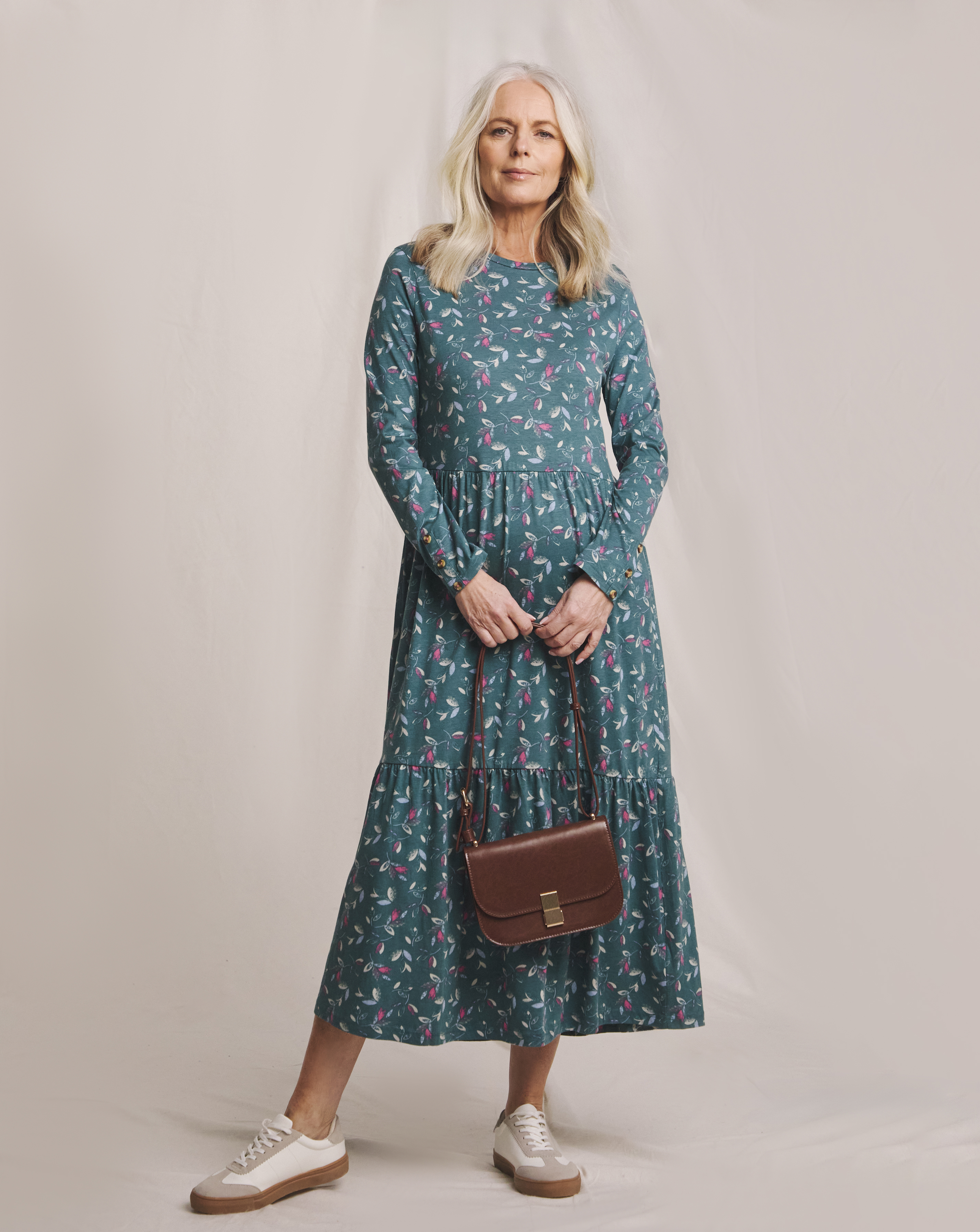 Julipa Tiered Midi Jersey Dress