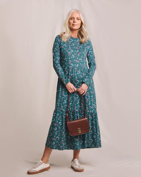Julipa Tiered Midi Jersey Dress