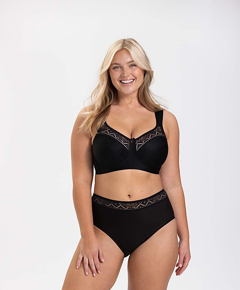 Miss Mary of Sweden Breeze Non Wired Bra Black - 40C - Padded Comfort Straps - Eco-Friendly Tencel Lyocell