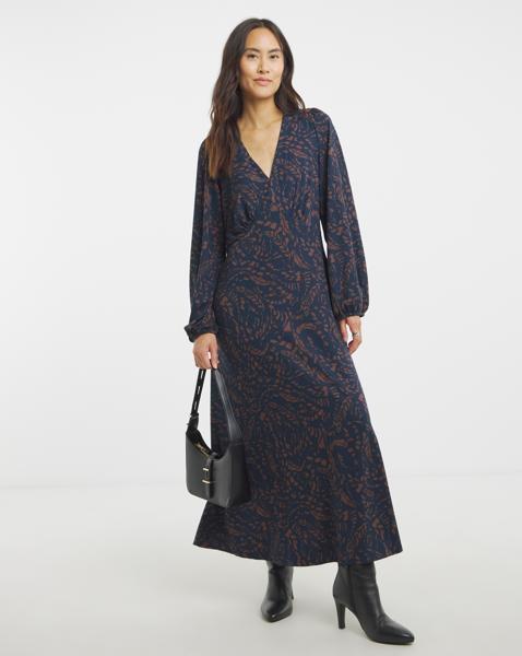 Soft Touch V Neck Tea Dress