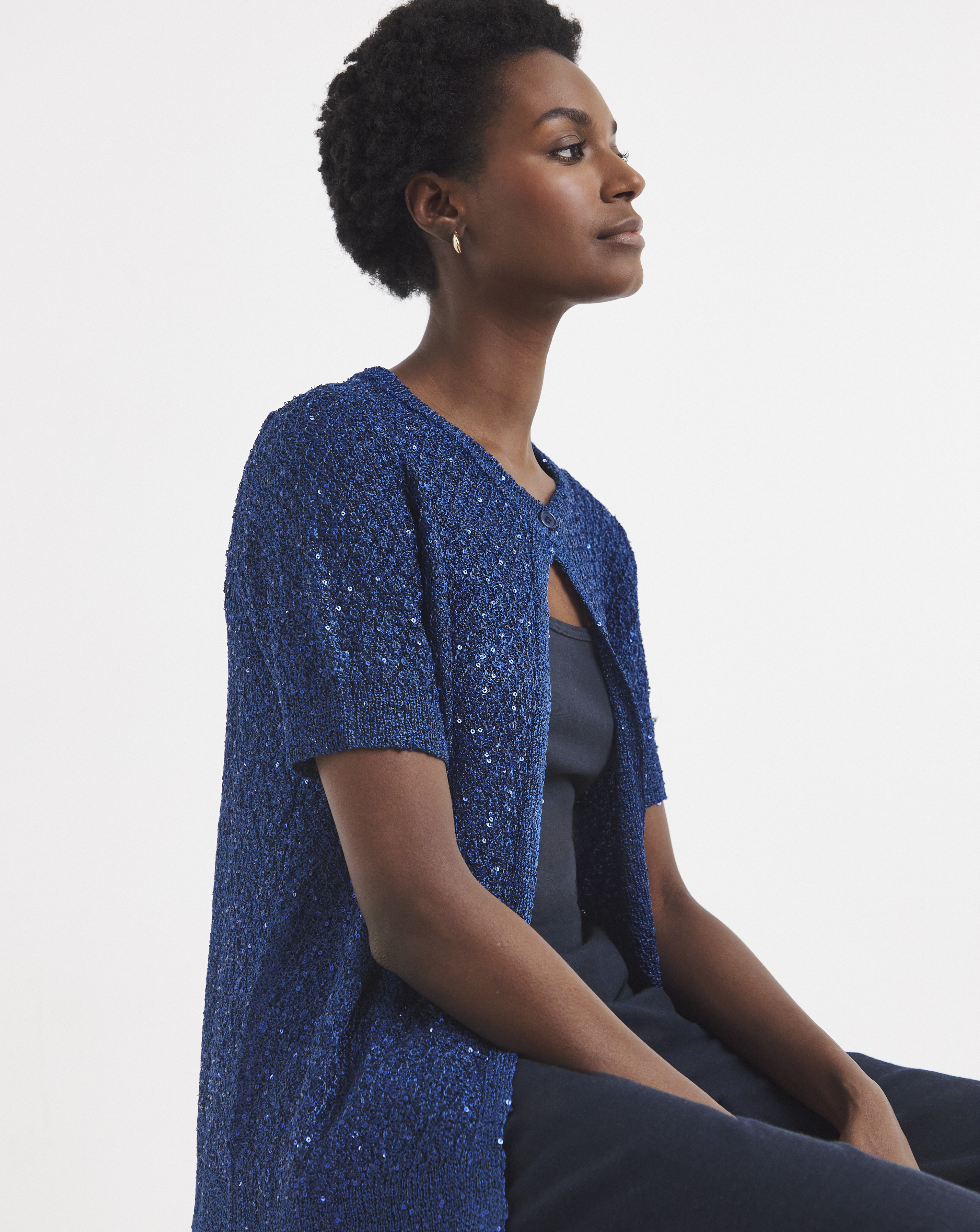 Sequin Knitted Cardigan