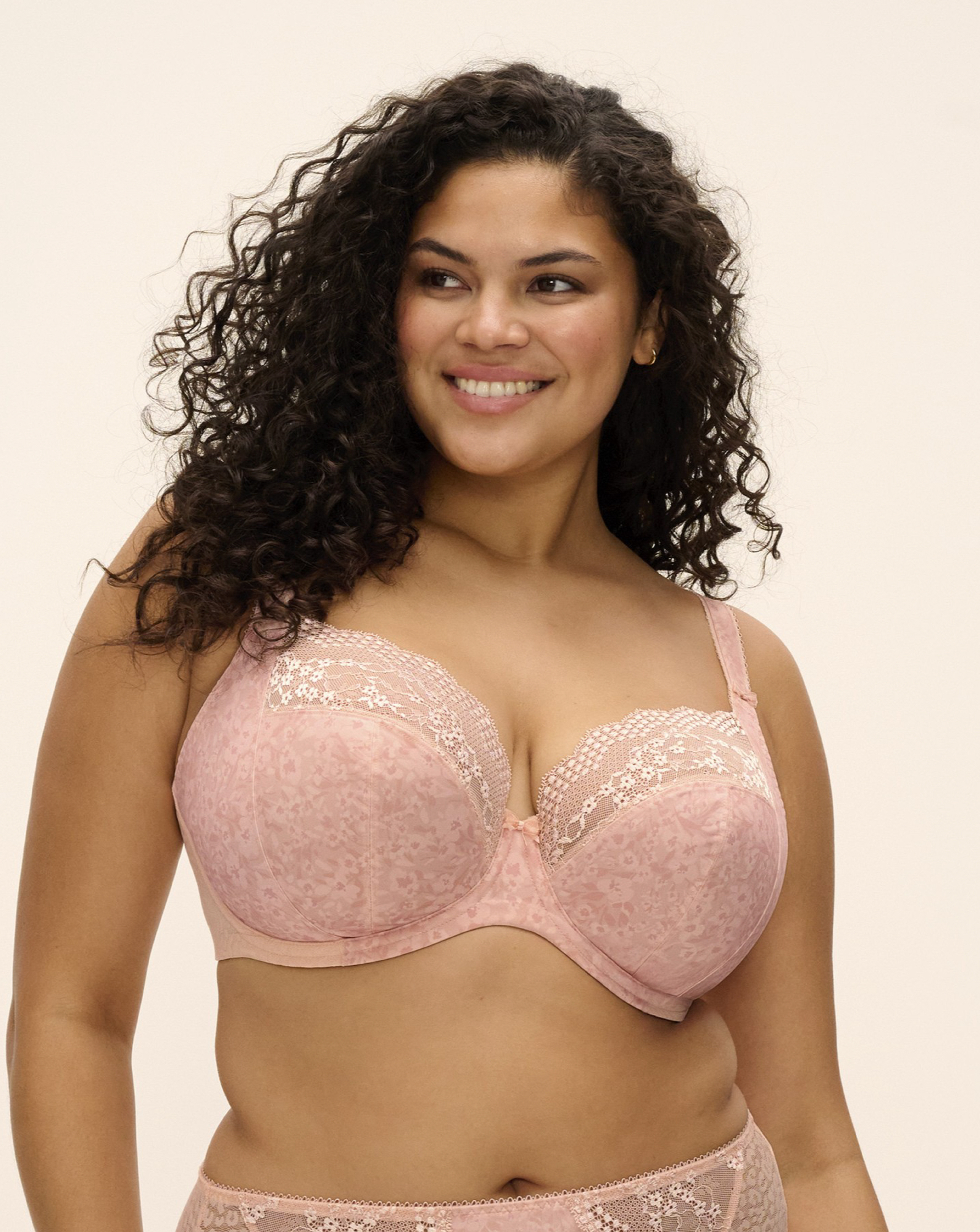 Elomi Pale Blush Lucie Plunge Wired Bra Blush - 38Hh