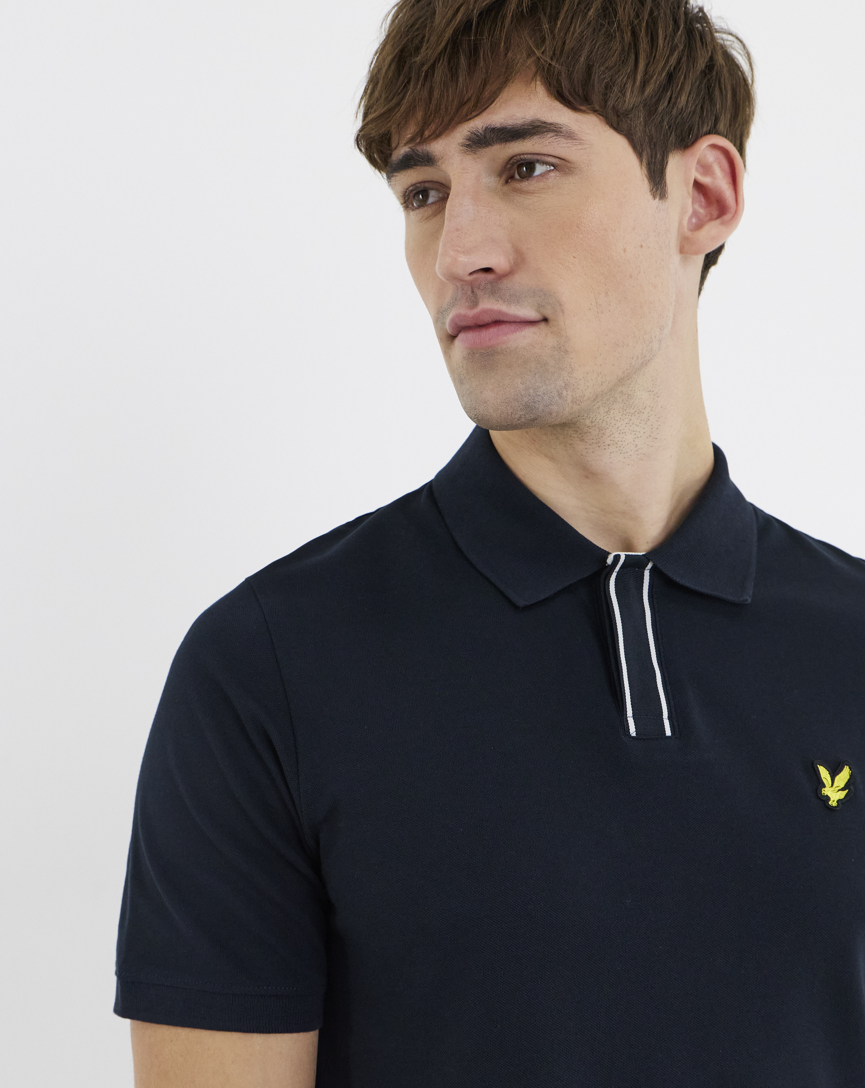 Lyle & Scott Men's Polo Shirt - Cotton Elastane - Dark Navy - 2XL