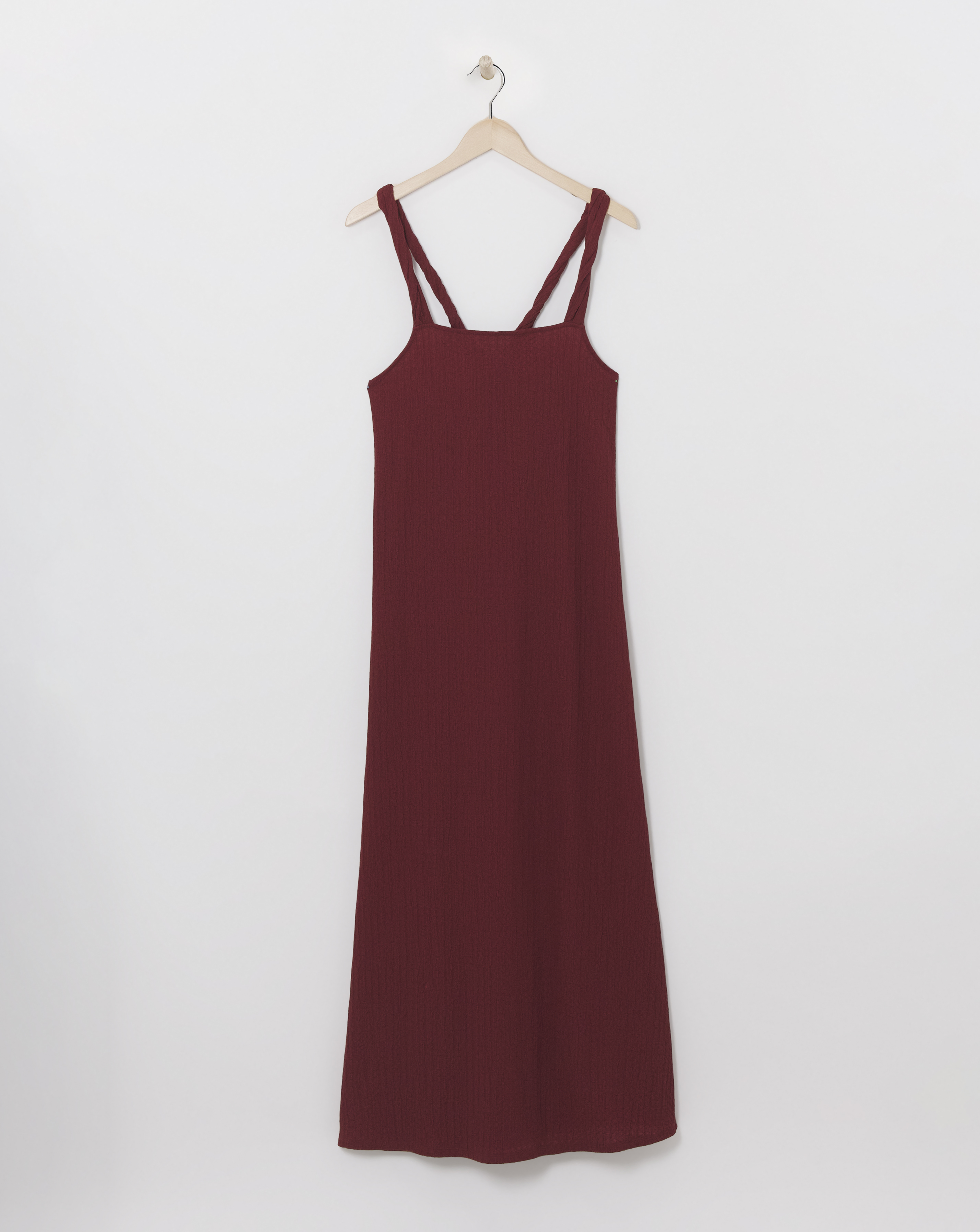 Simply Be - Women's Textured Jersey Trapeze Maxi - Size 20 - Rust - 99% Polyester 1% Elastane
