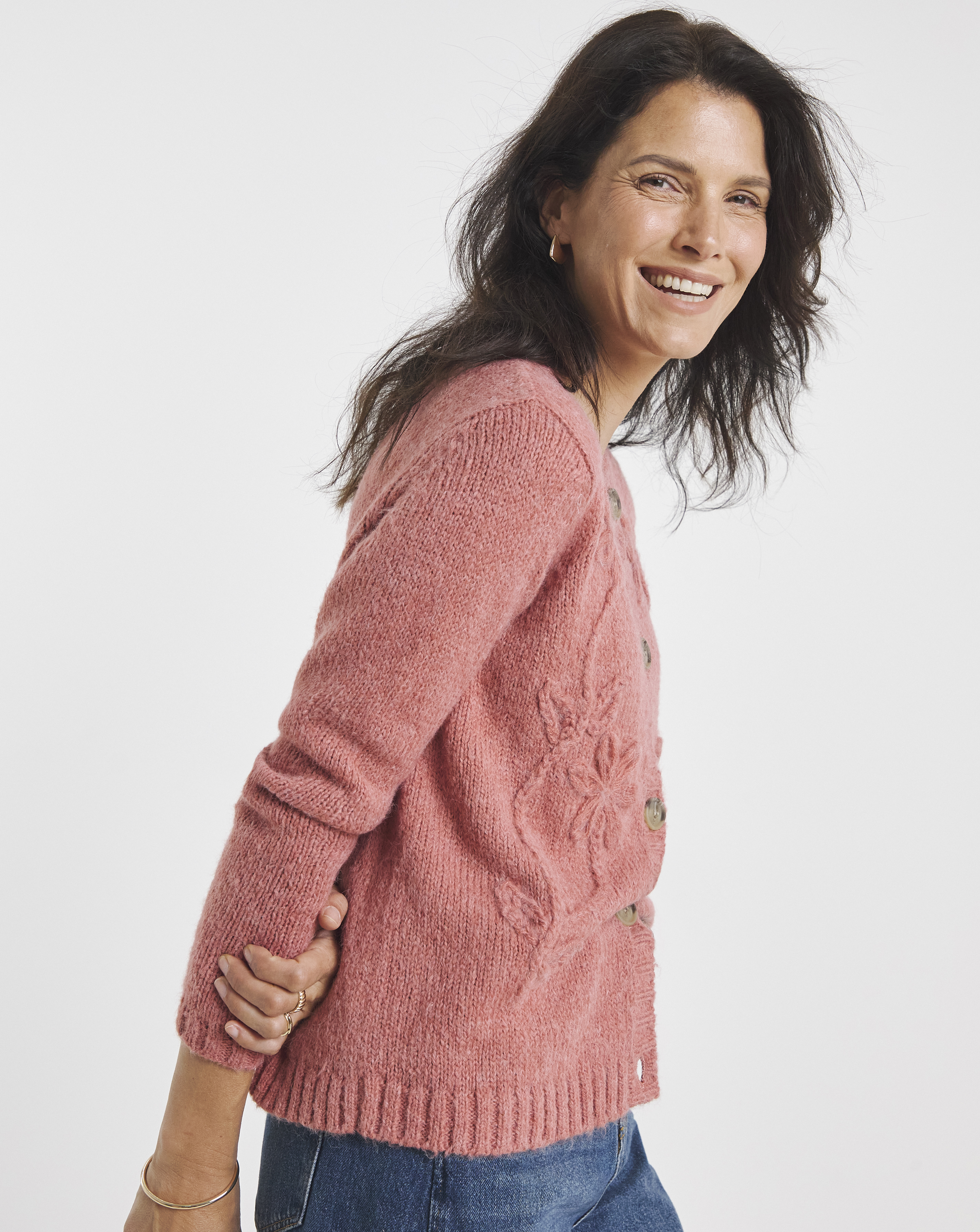 Rose 3D Floral Cardigan | JD Williams