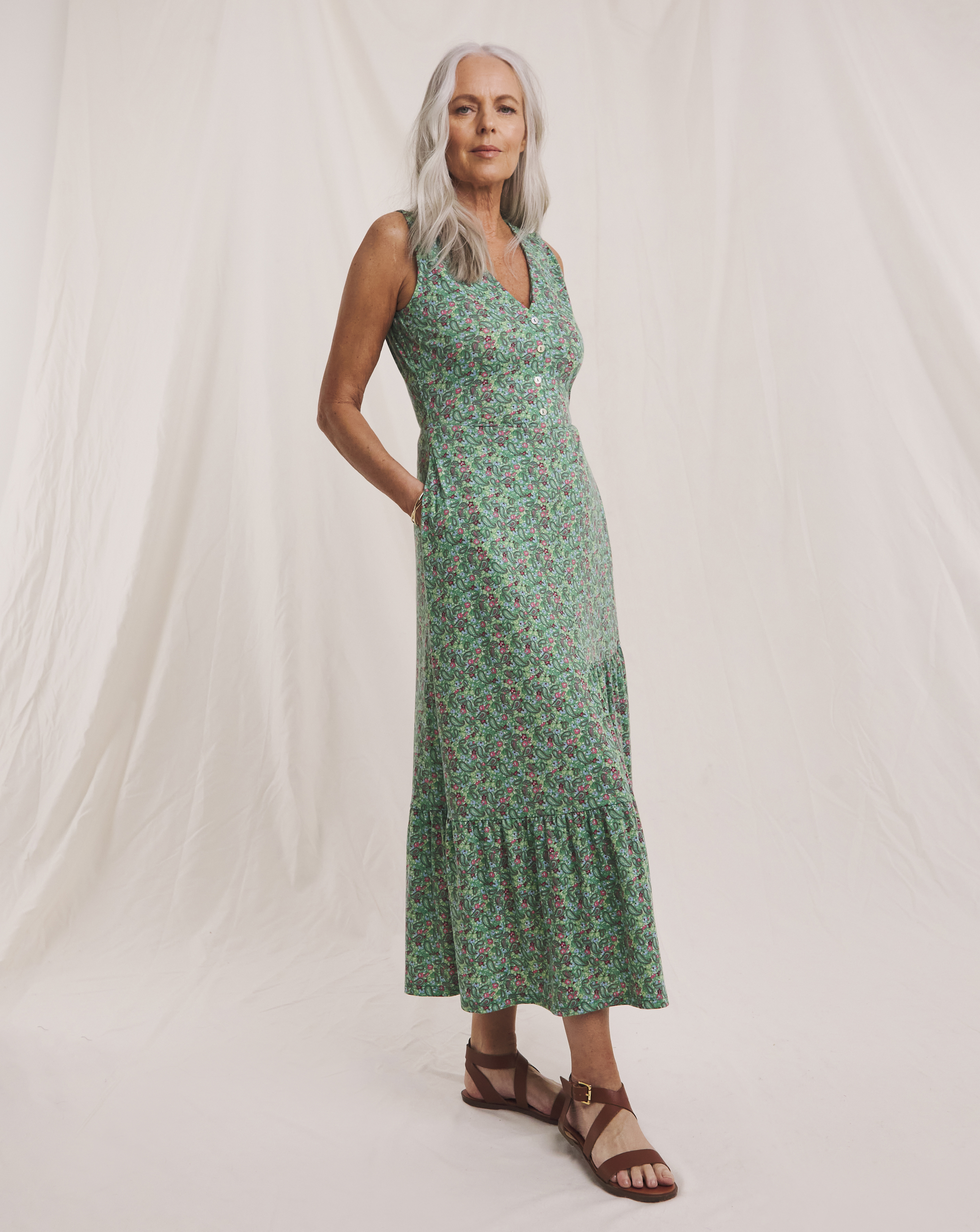 Julipa Sleeveless Jersey Midi Dress