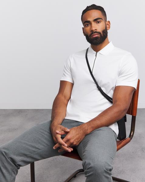 Supima Zip Neck Polo