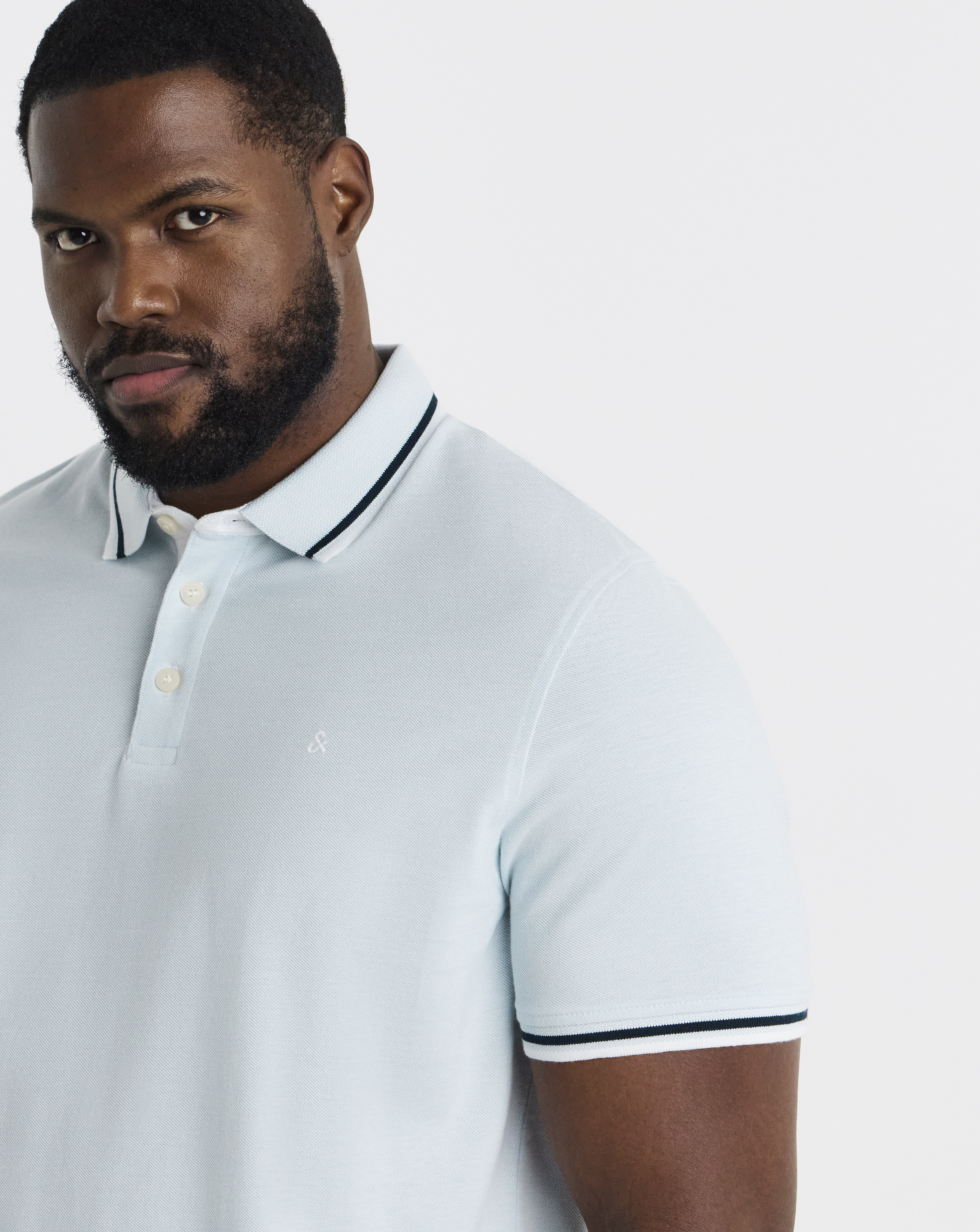 Jack & Jones Blue Paulos Tipped Polo - 2XL(53)
