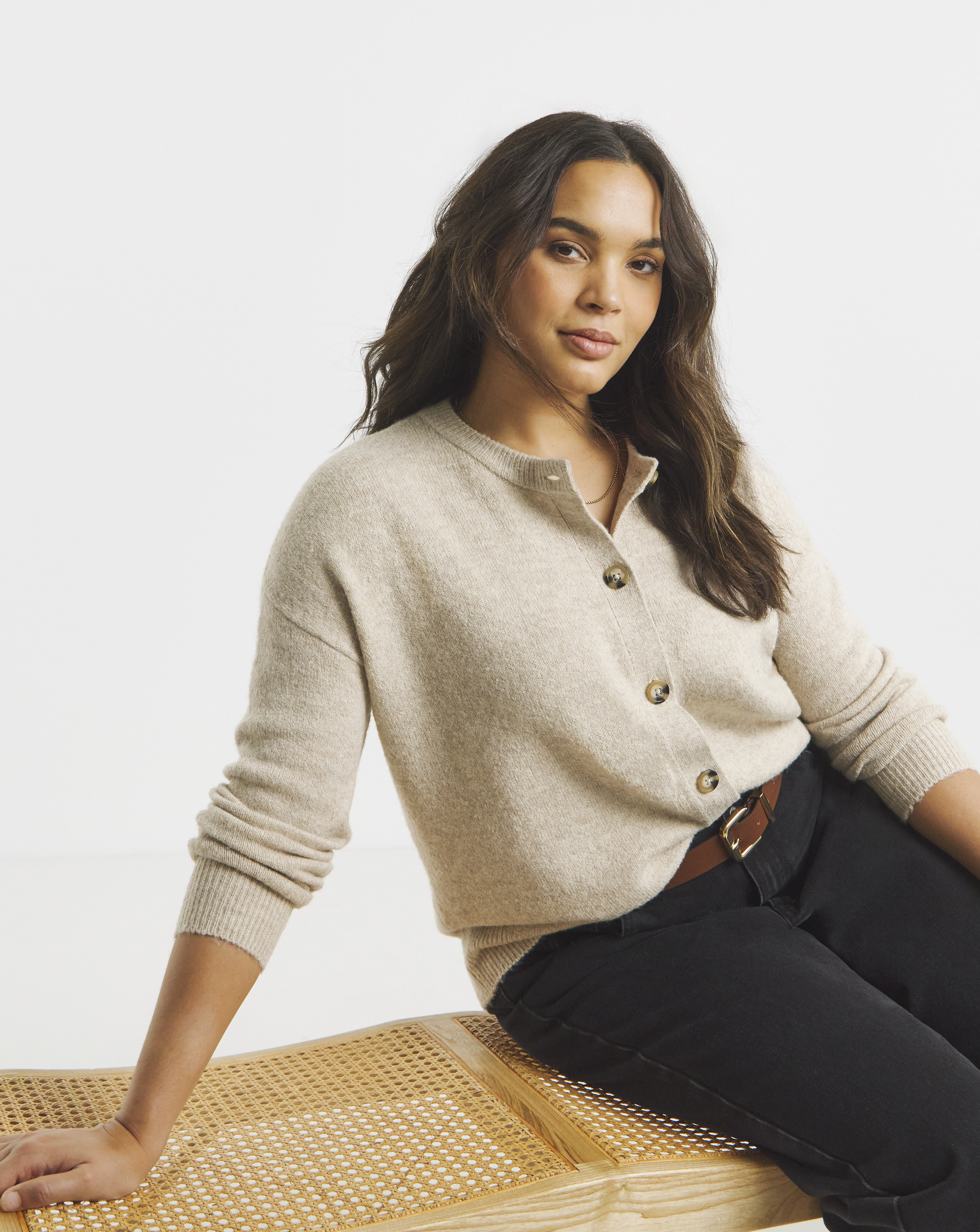 Crew Neck Cardigan