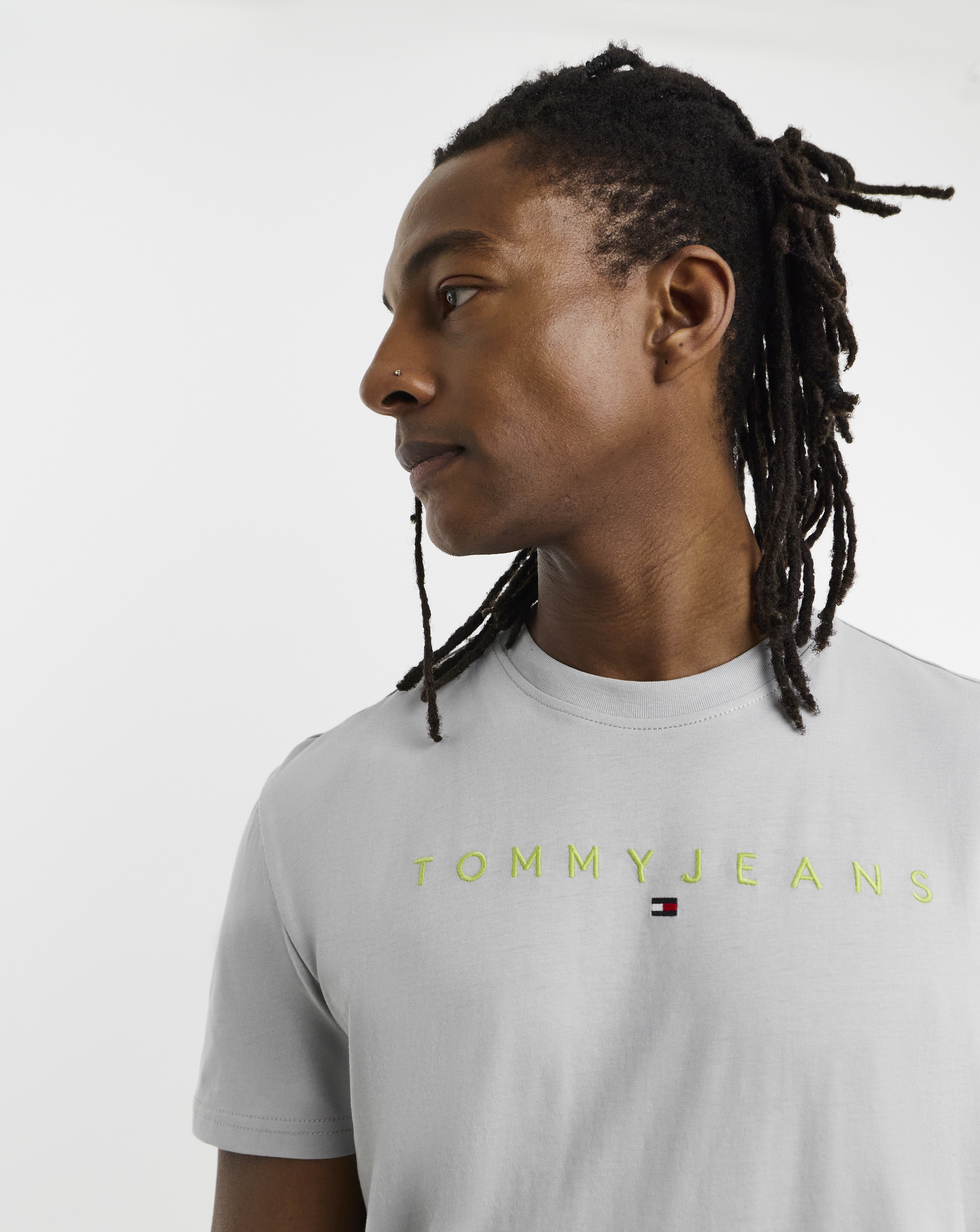 Tommy Jeans Men's T-Shirt - Grey - S36-38