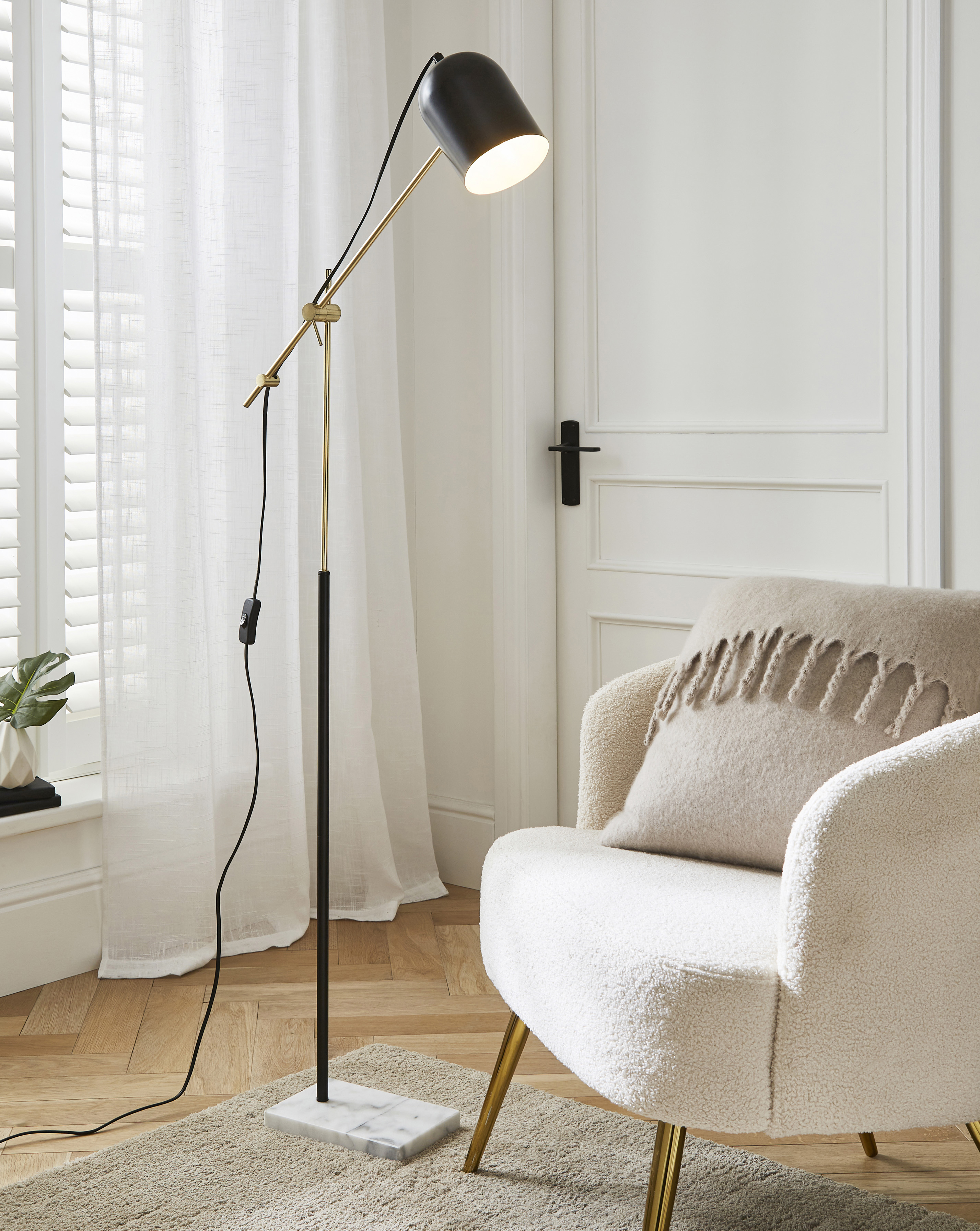 Emery Marble Base Floor Lamp